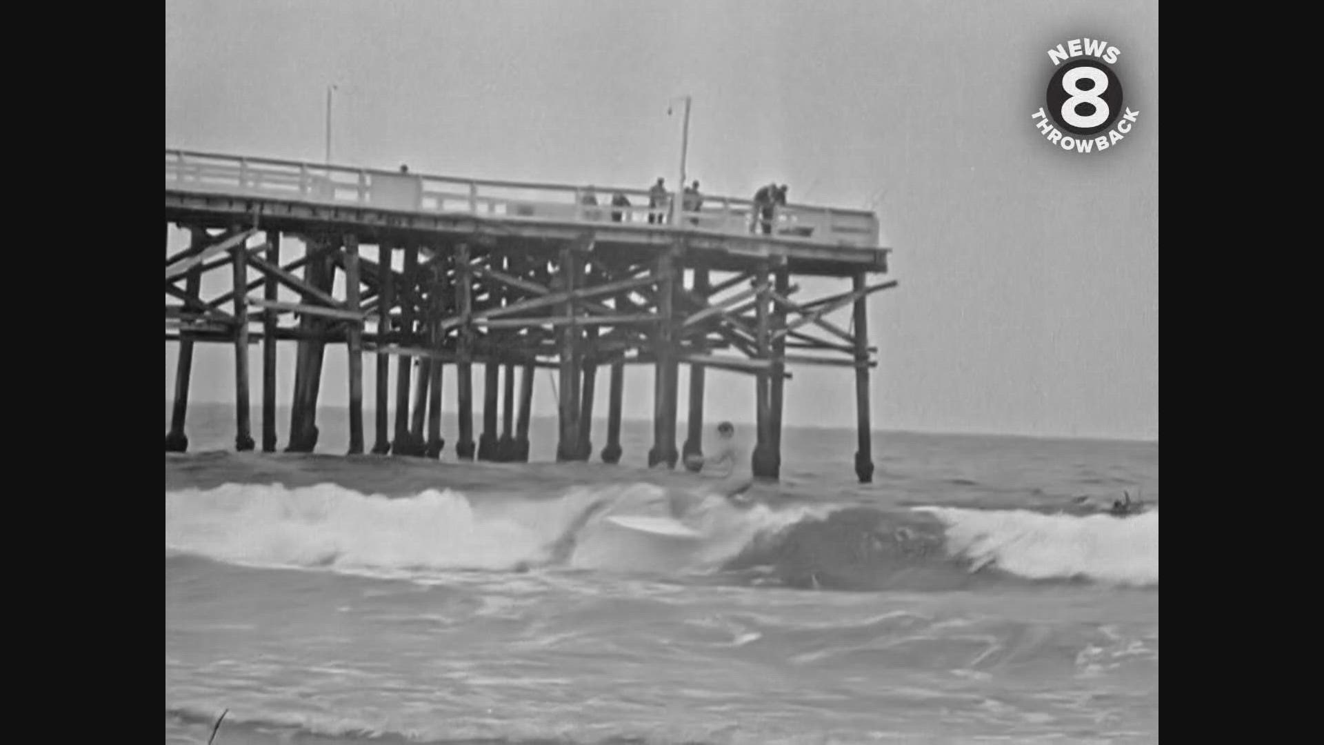 Pacific Beach Surfing in 1965.