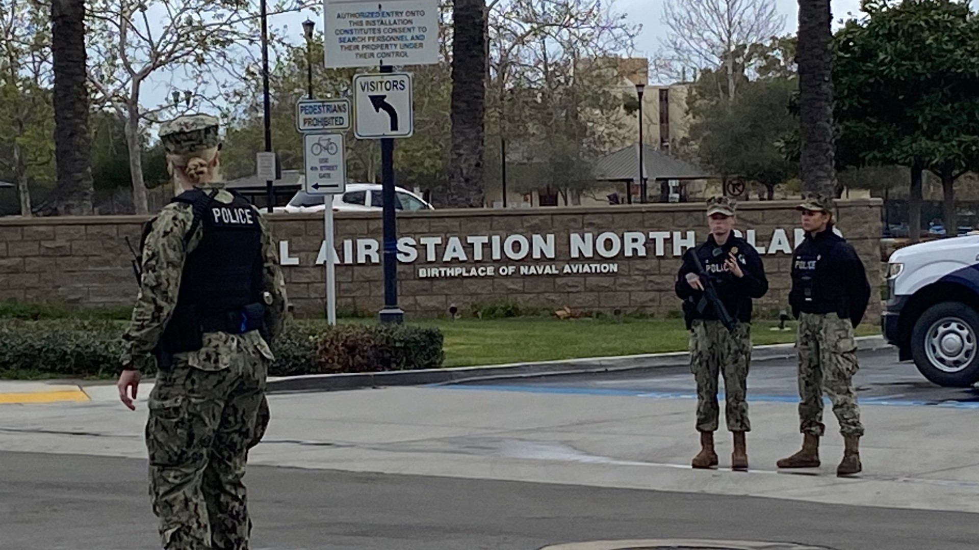 The main gate and the outbound gate at North Island NAS were temporarily closed Tuesday due to a security issue but started letting traffic through around 2:15 p.m.