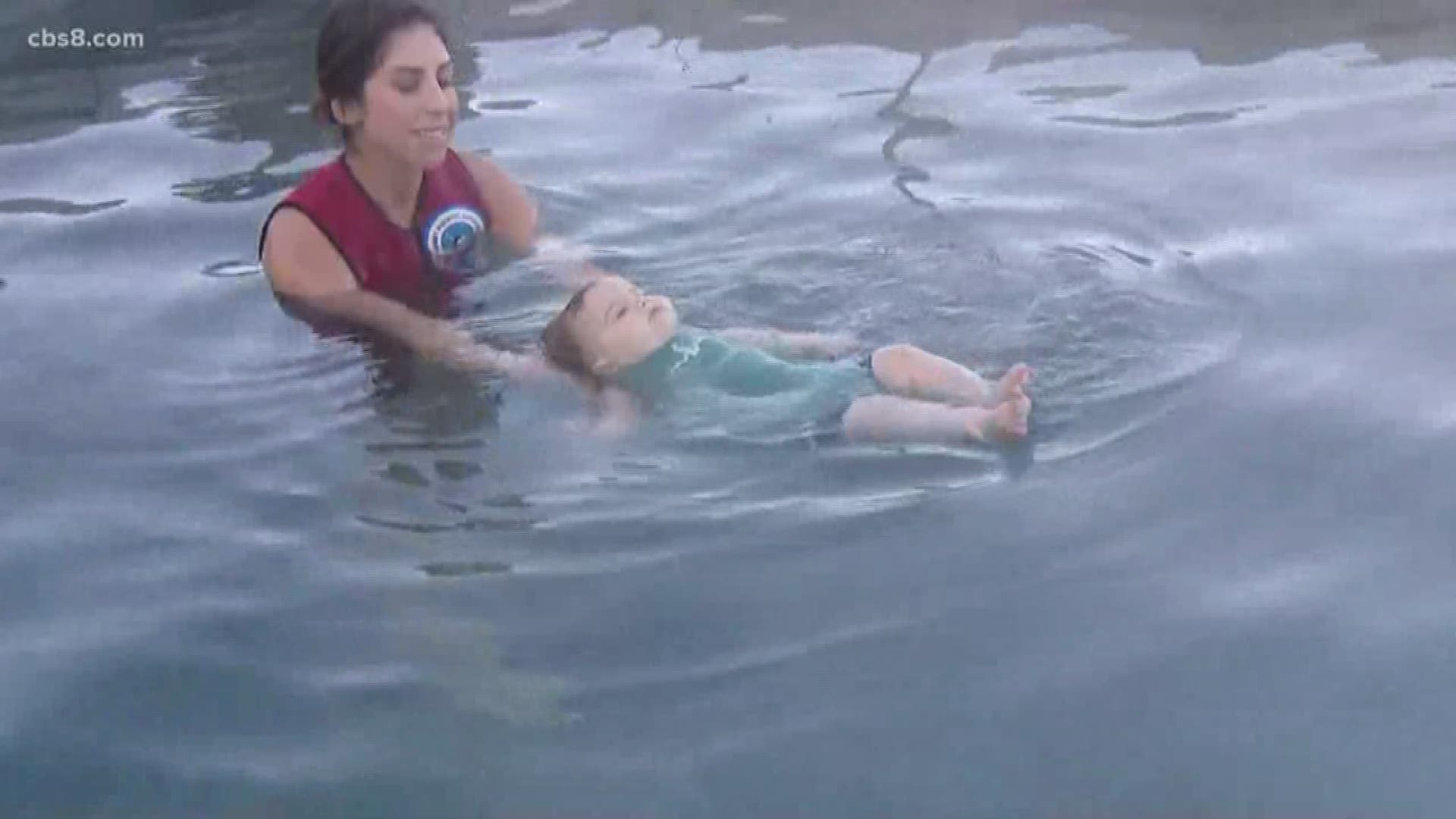 Survival Swim uses the Swim-Float-Swim method to teach kids as young as 6-months old to swim on their own.