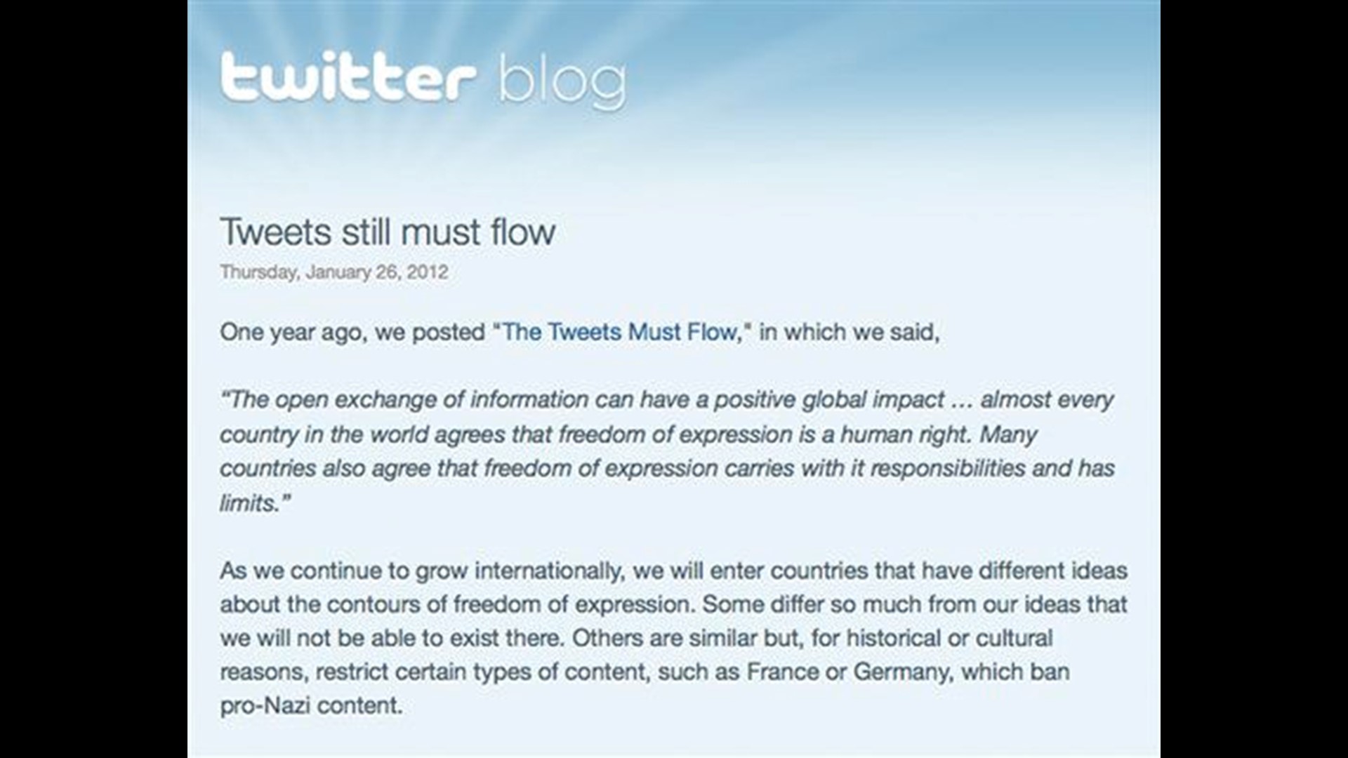 Twitter may censor tweets in individual countries | cbs8.com