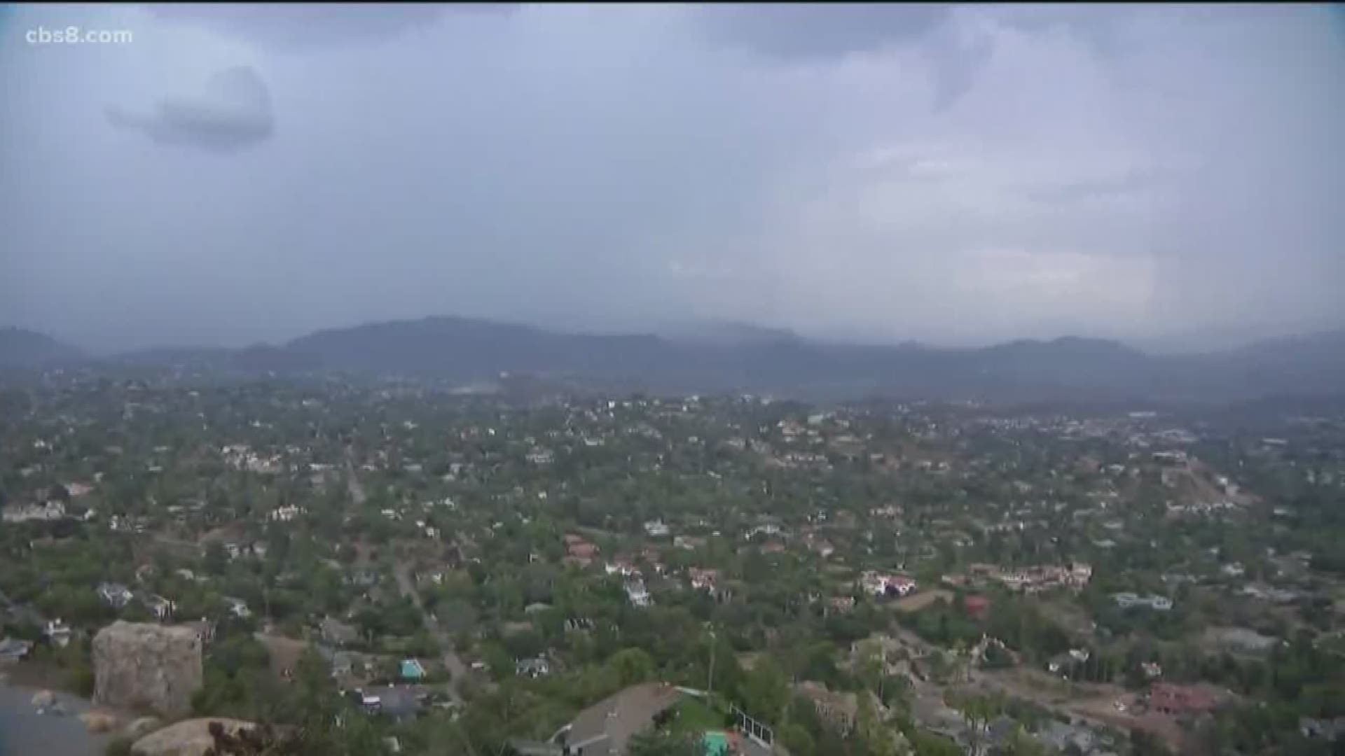 Wild weather across San Diego County. It was a very hot day that also included rain, thunder, lighting and flash flood warnings.