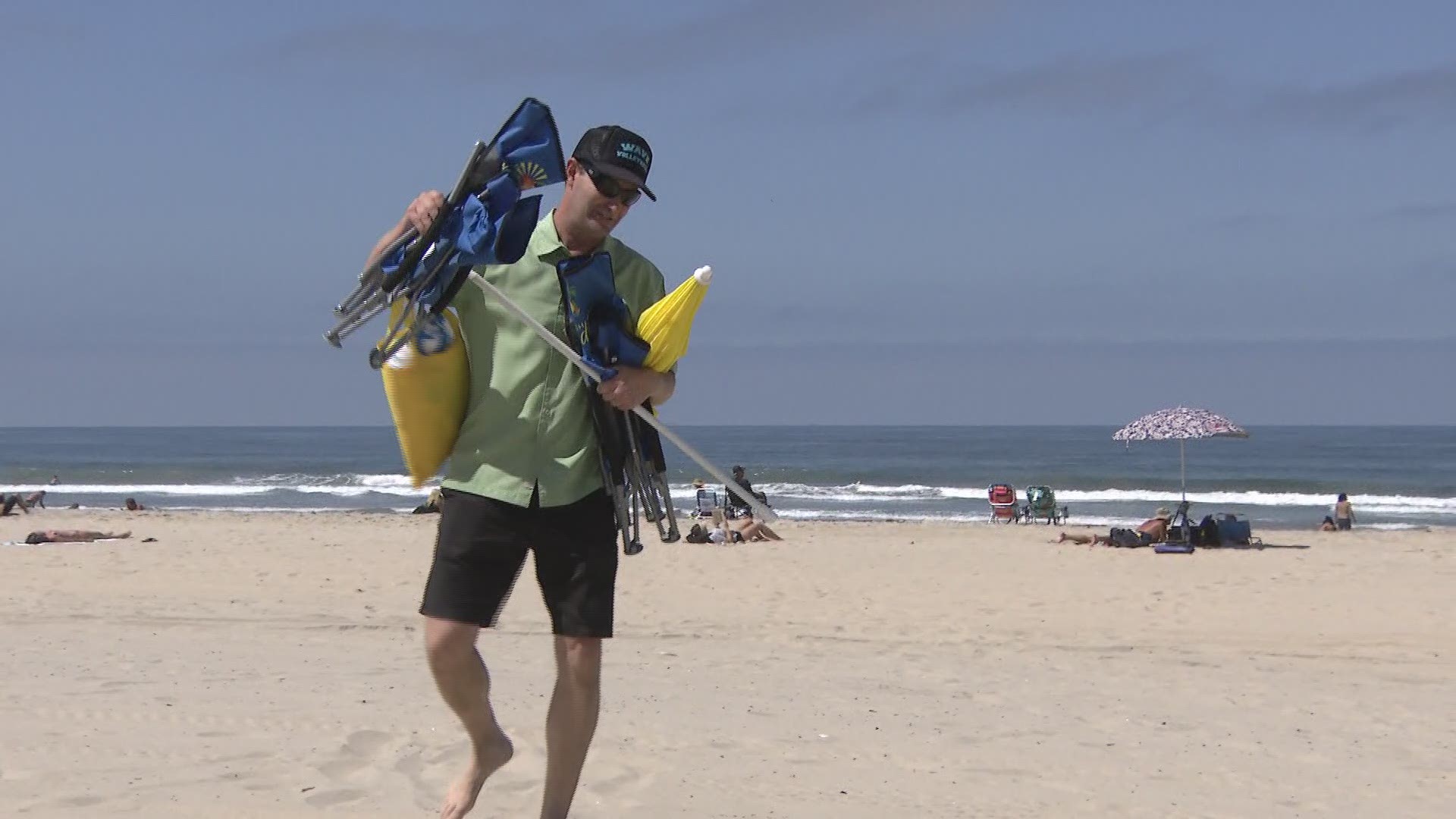 Going to the beach with your family can be a real chore - carrying beach chairs, umbrellas, and other gear. What if somebody would haul all of the gear for you?