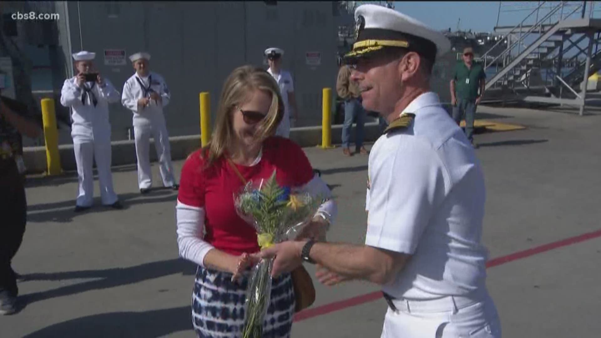 News 8 was on hand before the crew disembarked the ship and the crowd waiting was buzzing with anticipation.