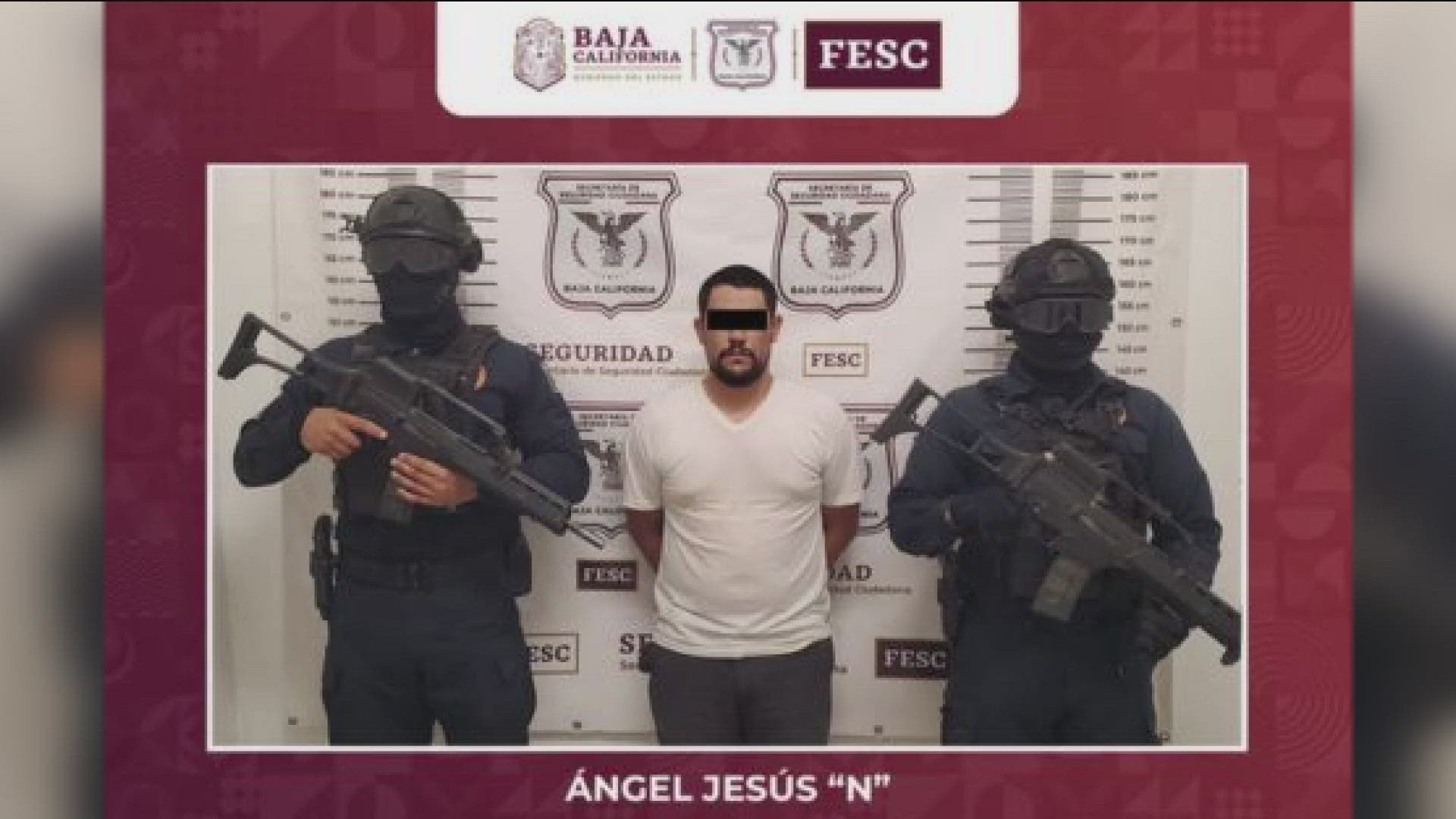 The man was captured by officers on Monday in Santo Tomás, south of Ensenada.