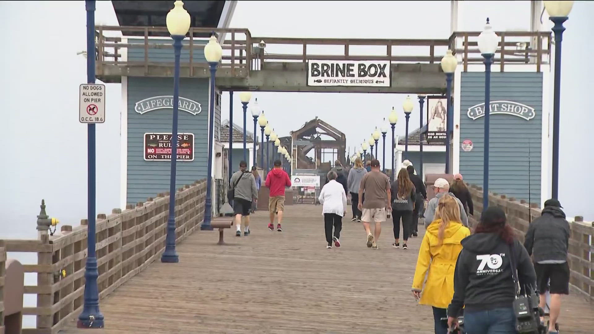 The pier reopened Friday at 7:00 a.m. and regular hours of 4:00 a.m. to 10:00 p.m. will begin Saturday.