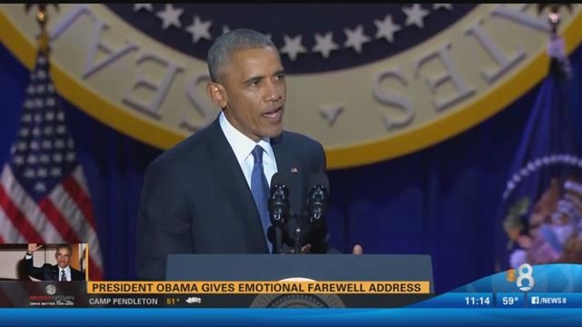 Forceful And Tearful, Obama Says Goodbye In Emotional Speech | Cbs8.com