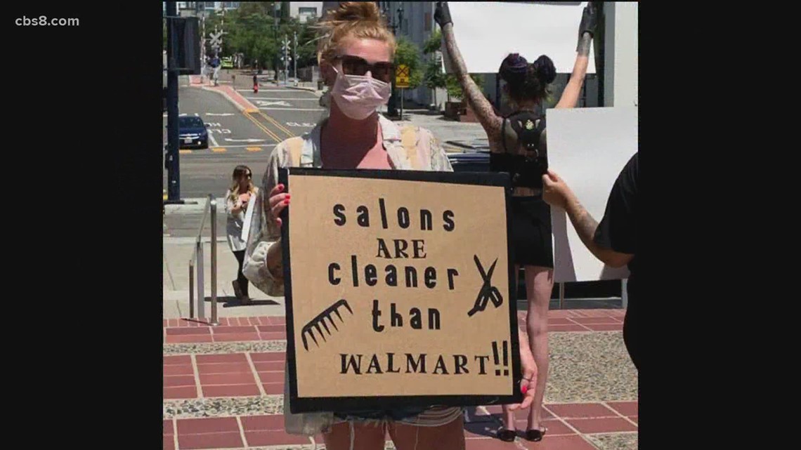 San Diego salon owners ask California governor to allow opening in