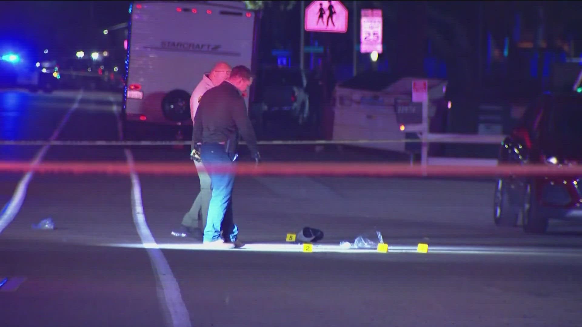 The San Diego Sheriff is investigating after a man was shot in the chest and a 16-year-old was stabbed.
