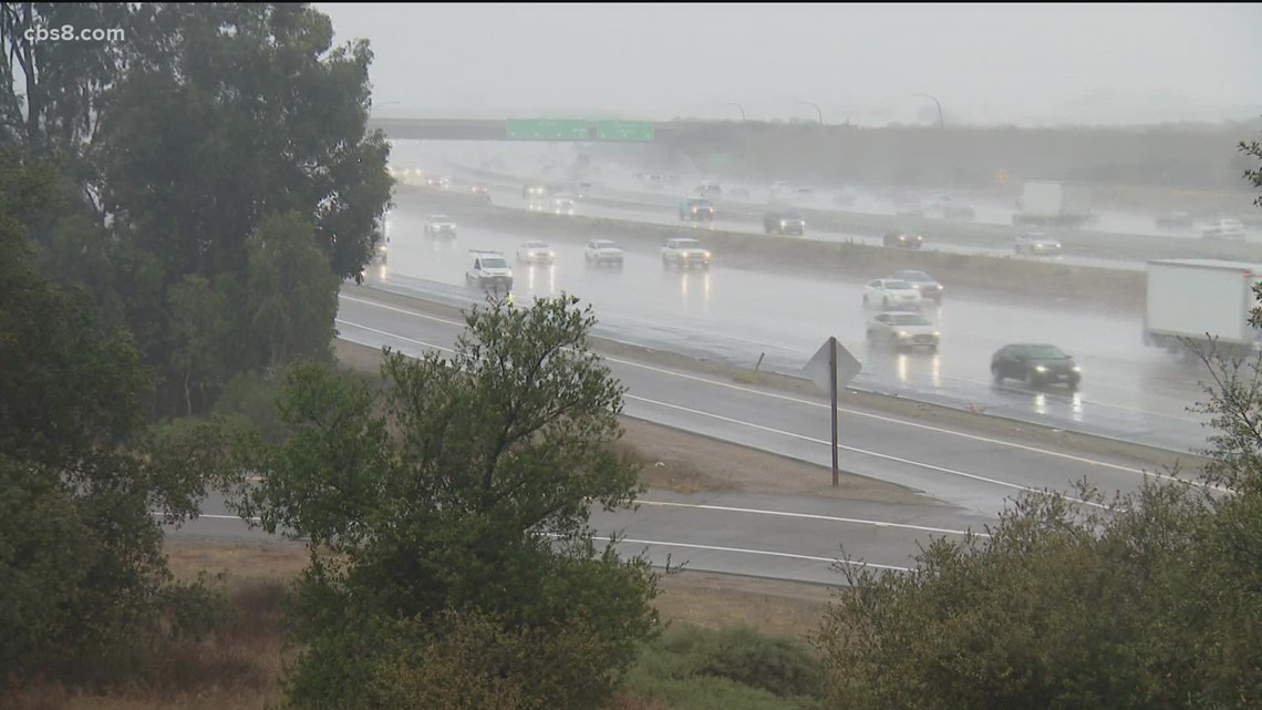 Storm moving down California's coast brings rain to San Diego | cbs8.com