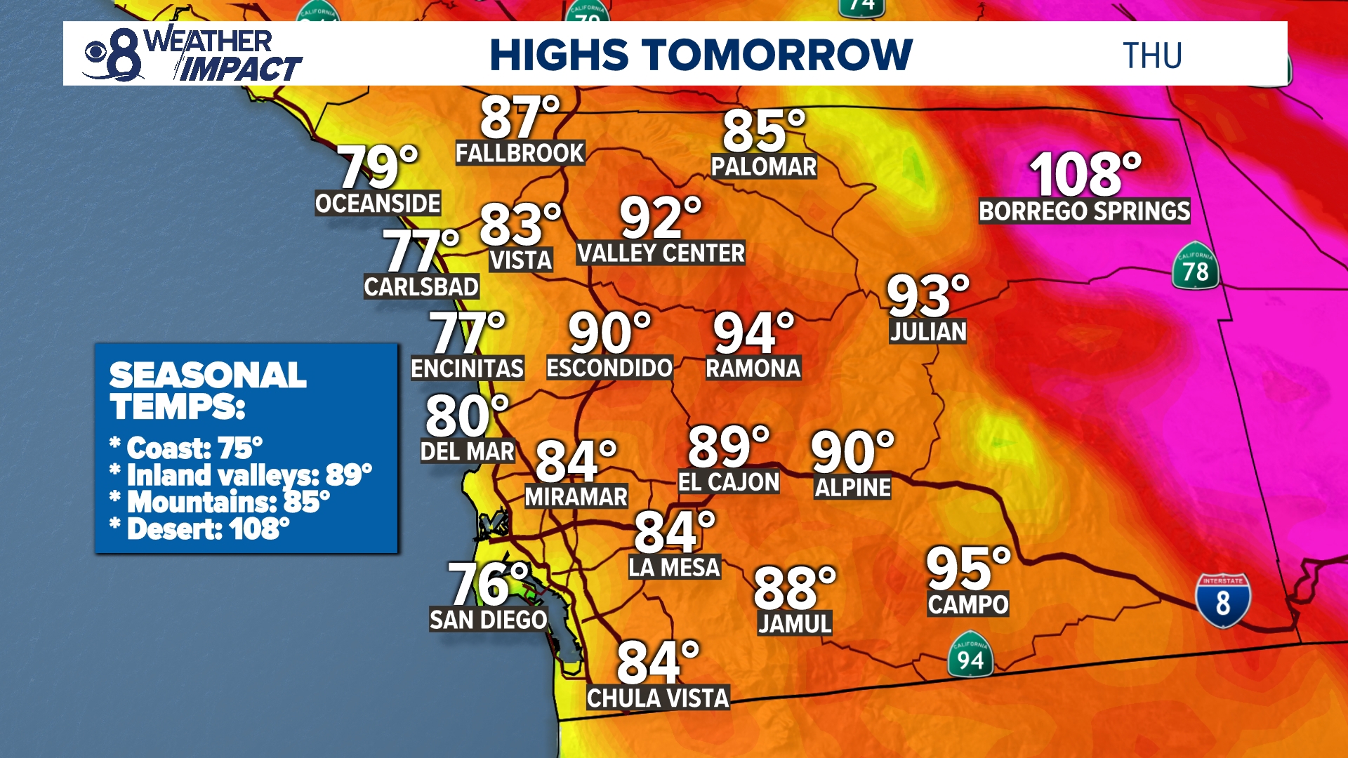 Less Humidity Effect Heat alerts issued across San Diego County as temperatures and humidity ...