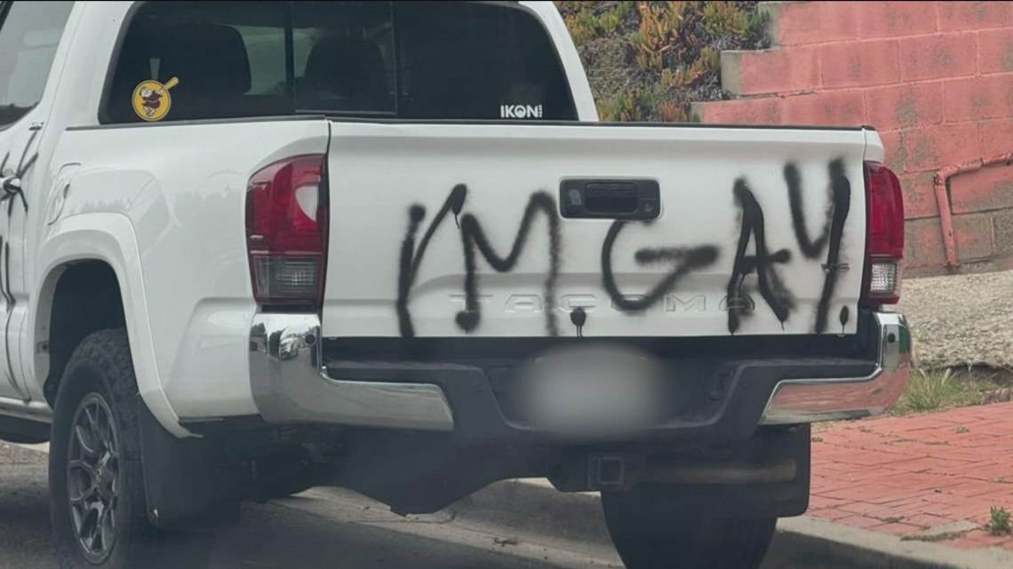 Multiple vehicles in Bay Park vandalized, tagged with hate-filled slurs