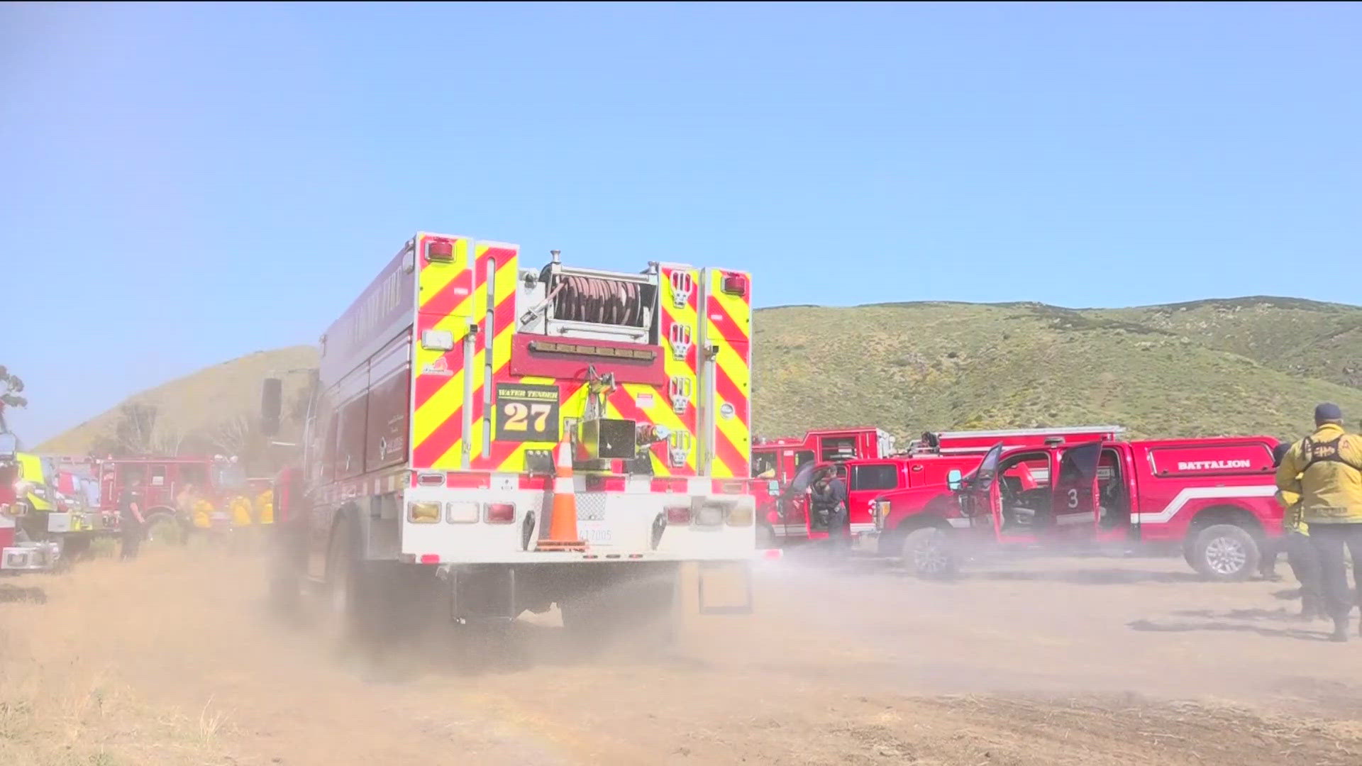 More 750 firefighters from around San Diego were part of a massive wildfire training exercise.