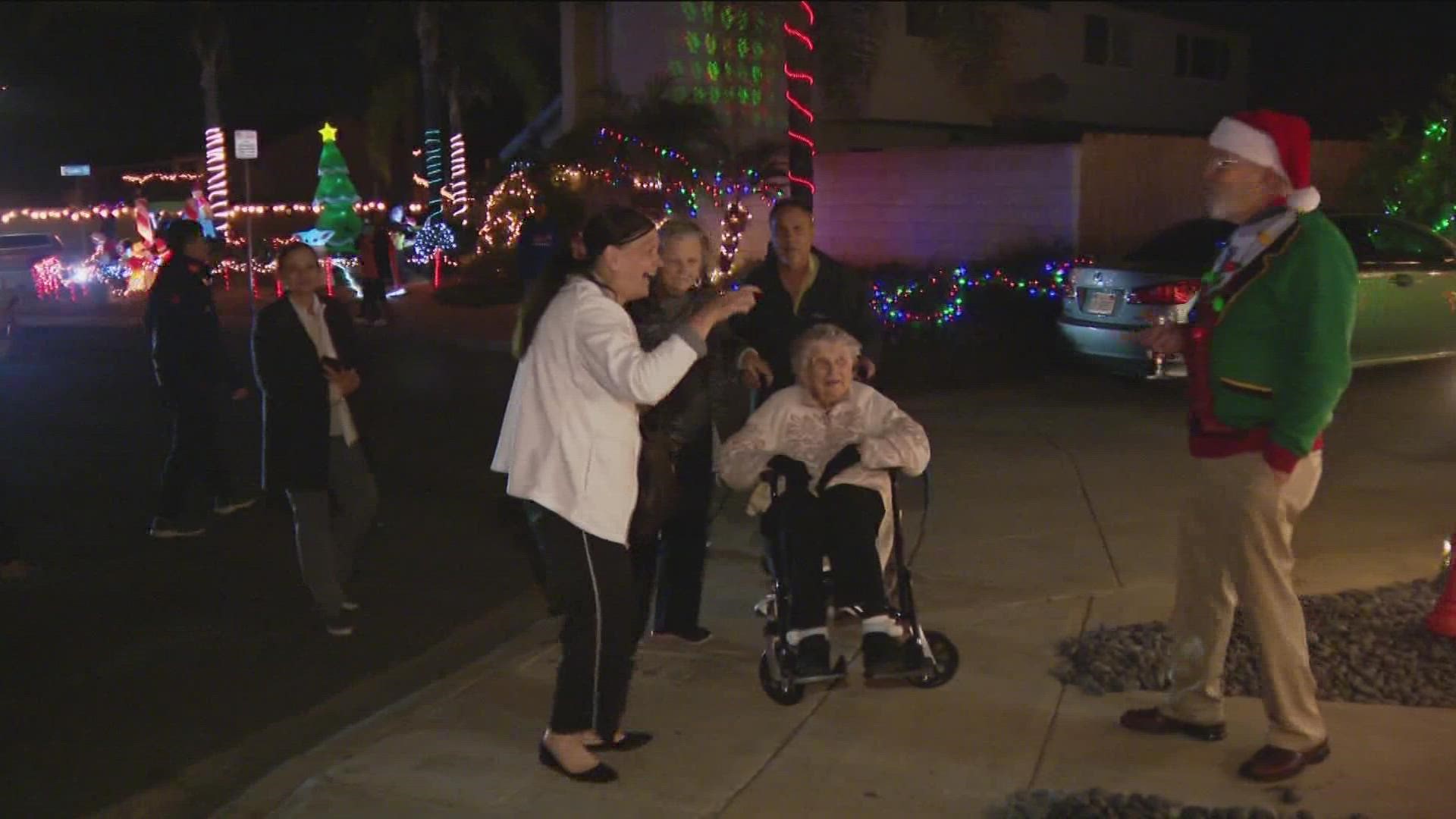 Christmas lights are lighting up neighborhoods around San Diego, but one neighborhood in Clairemont on Lana Drive shines bright during the holidays.