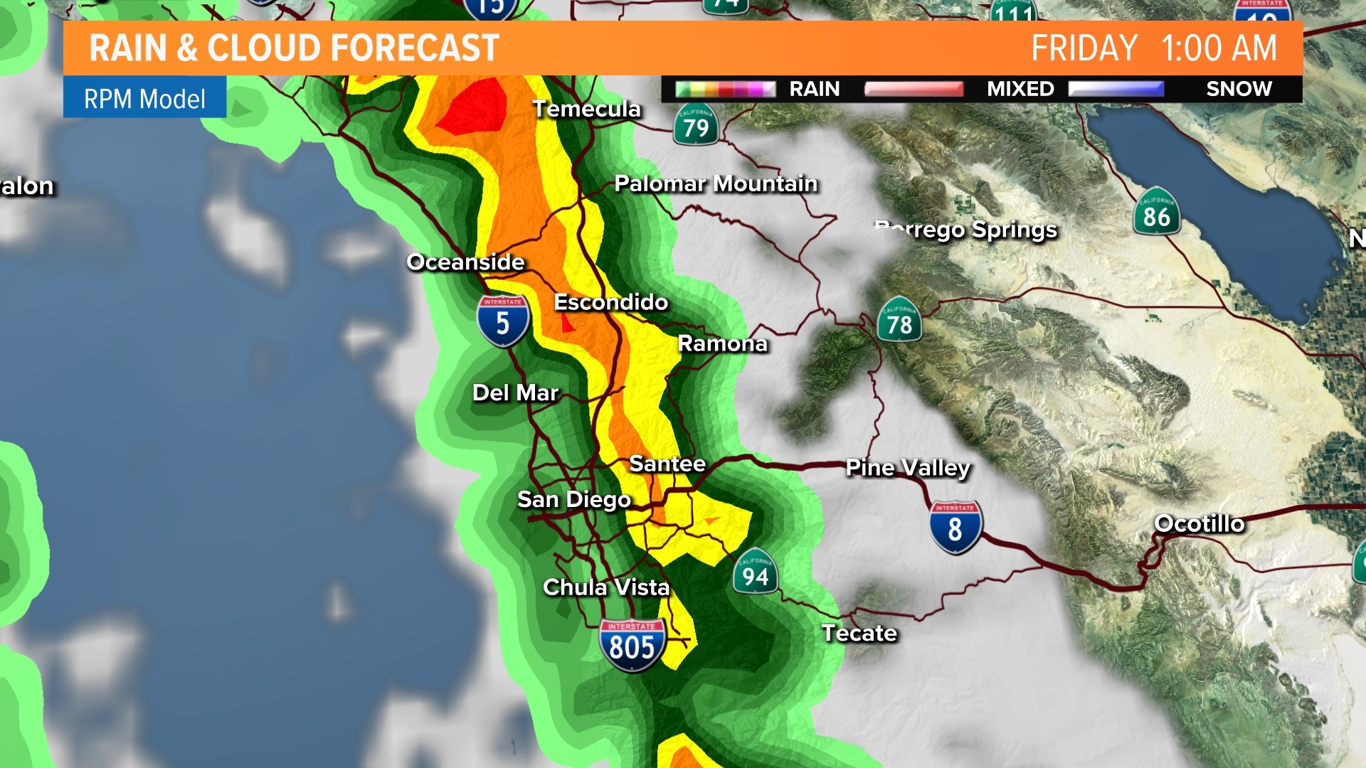 Winter storm bringing rain, wind to San Diego overnight | cbs8.com