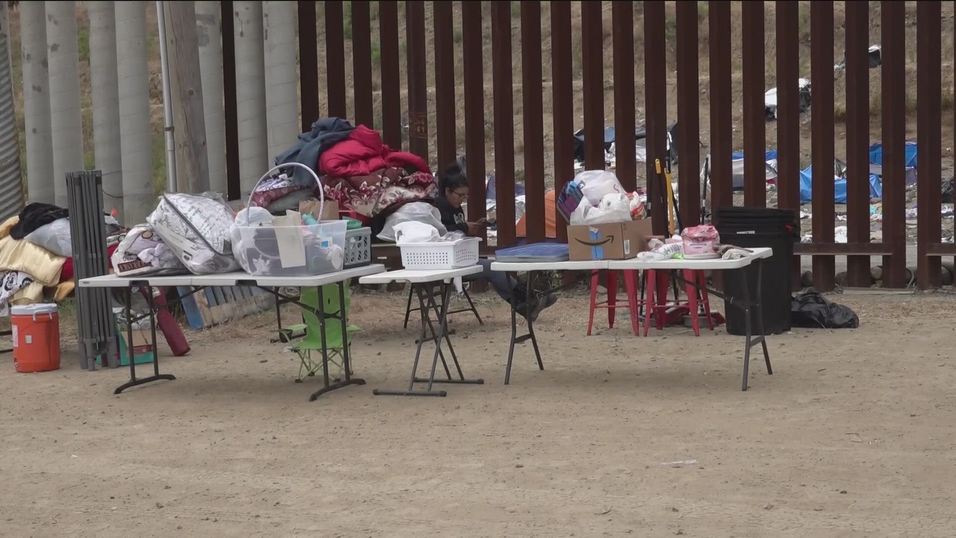 Border volunteers say many donated items will be moved from the border to help migrants in Jacumba and other nearby shelters.
