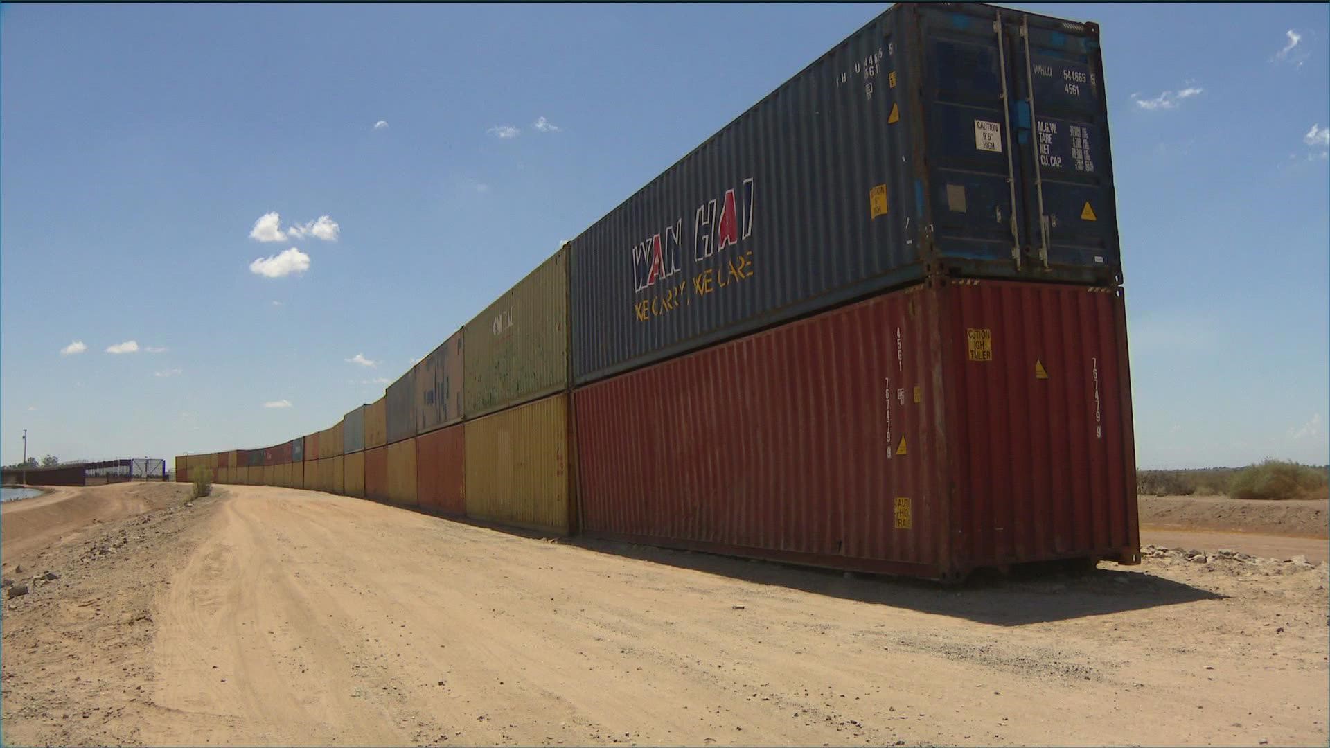 Arizona Using Shipping Containers To Fill Border Wall Gaps Cbs8