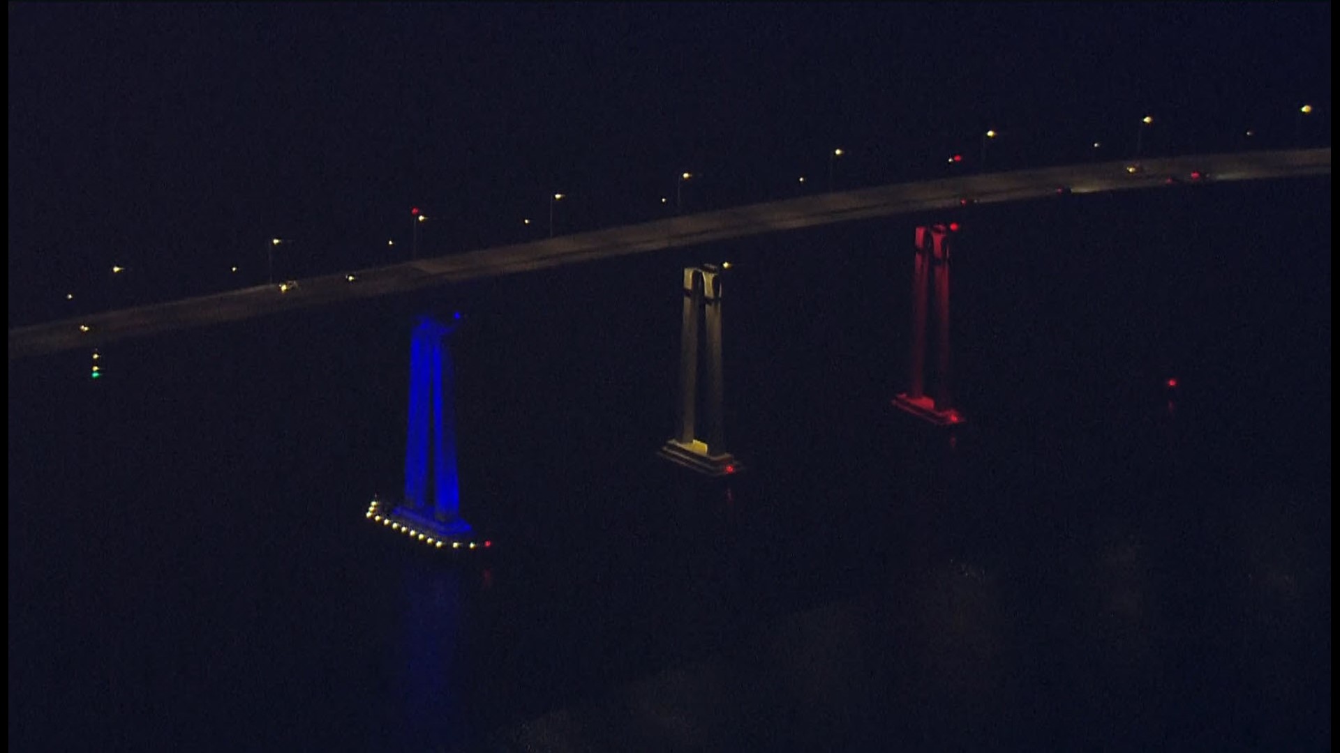 As part of the testing of the new lights, the Port of San Diego planned something special on Veteran's Day.