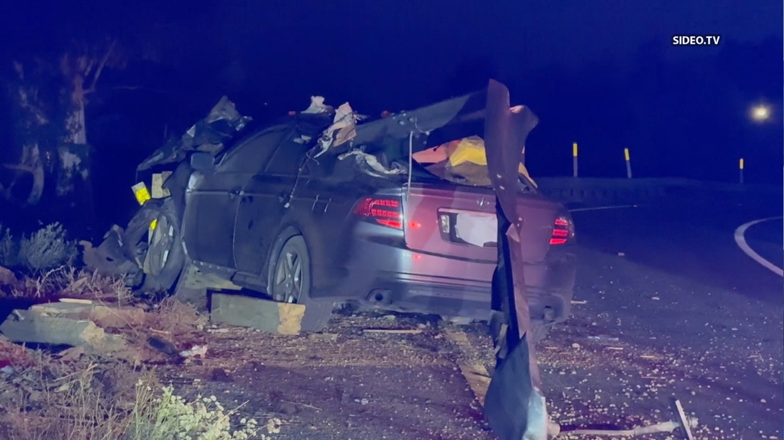 Driver killed when car crashes into guardrail