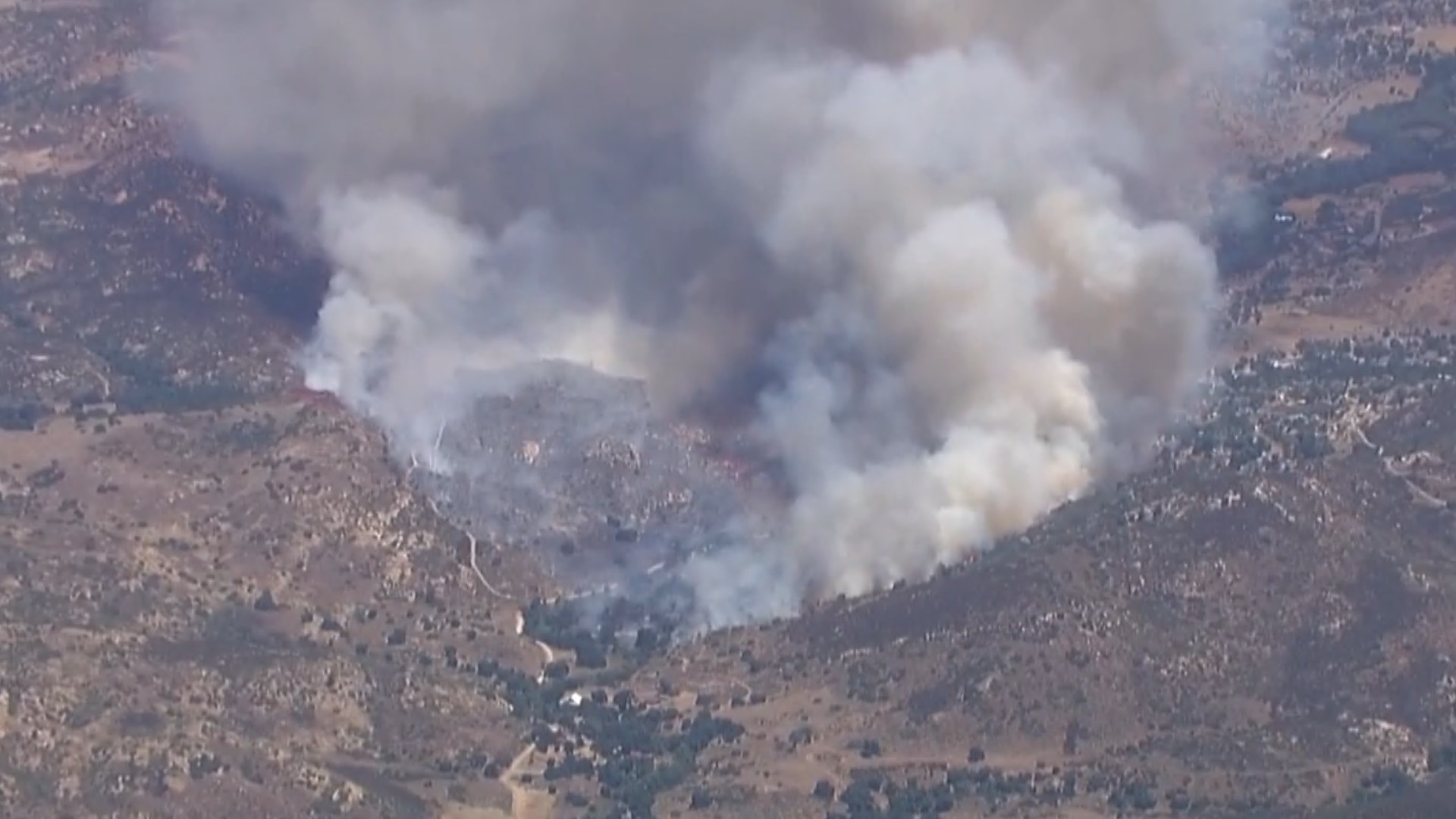 The blaze started in Ramona near Chuck Wagon Road. An evacuation has been issued for those near Bunnie King Lane and San Vicente Road.