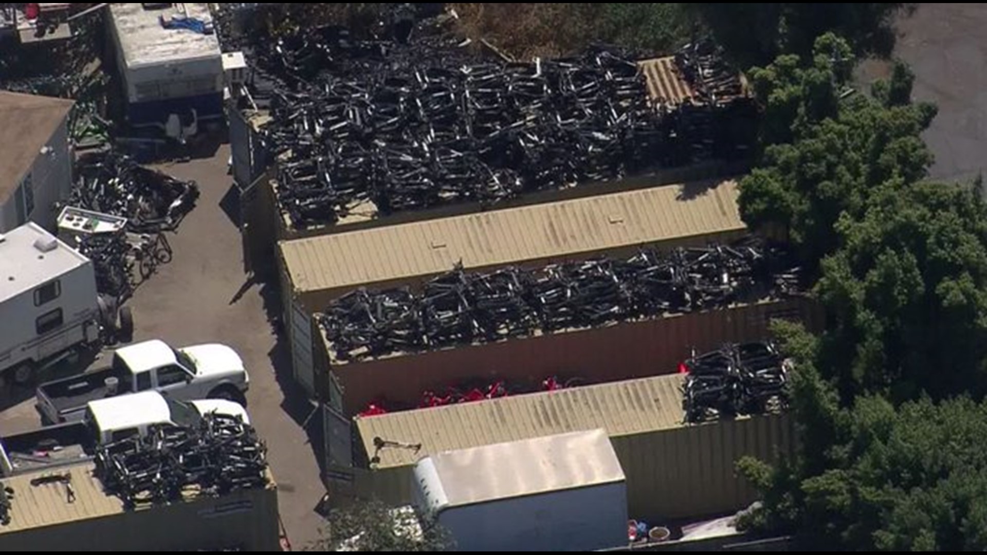 Dockless scooters take over Spring Valley junkyard