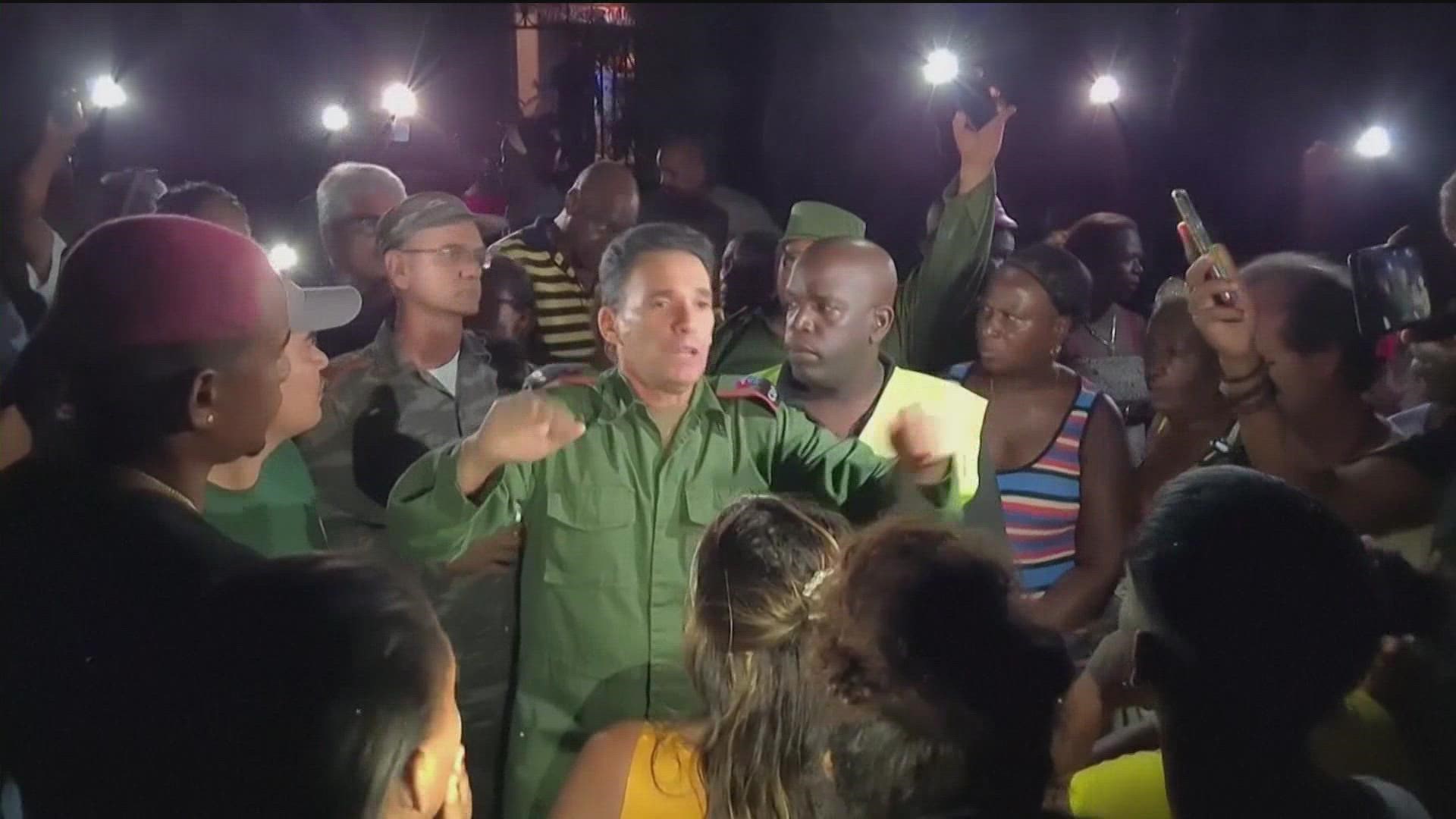 The Cuban people, many who are driven by hunger and frustration, have taken to the streets to protest nation-wide blackouts after Hurricane Ian.