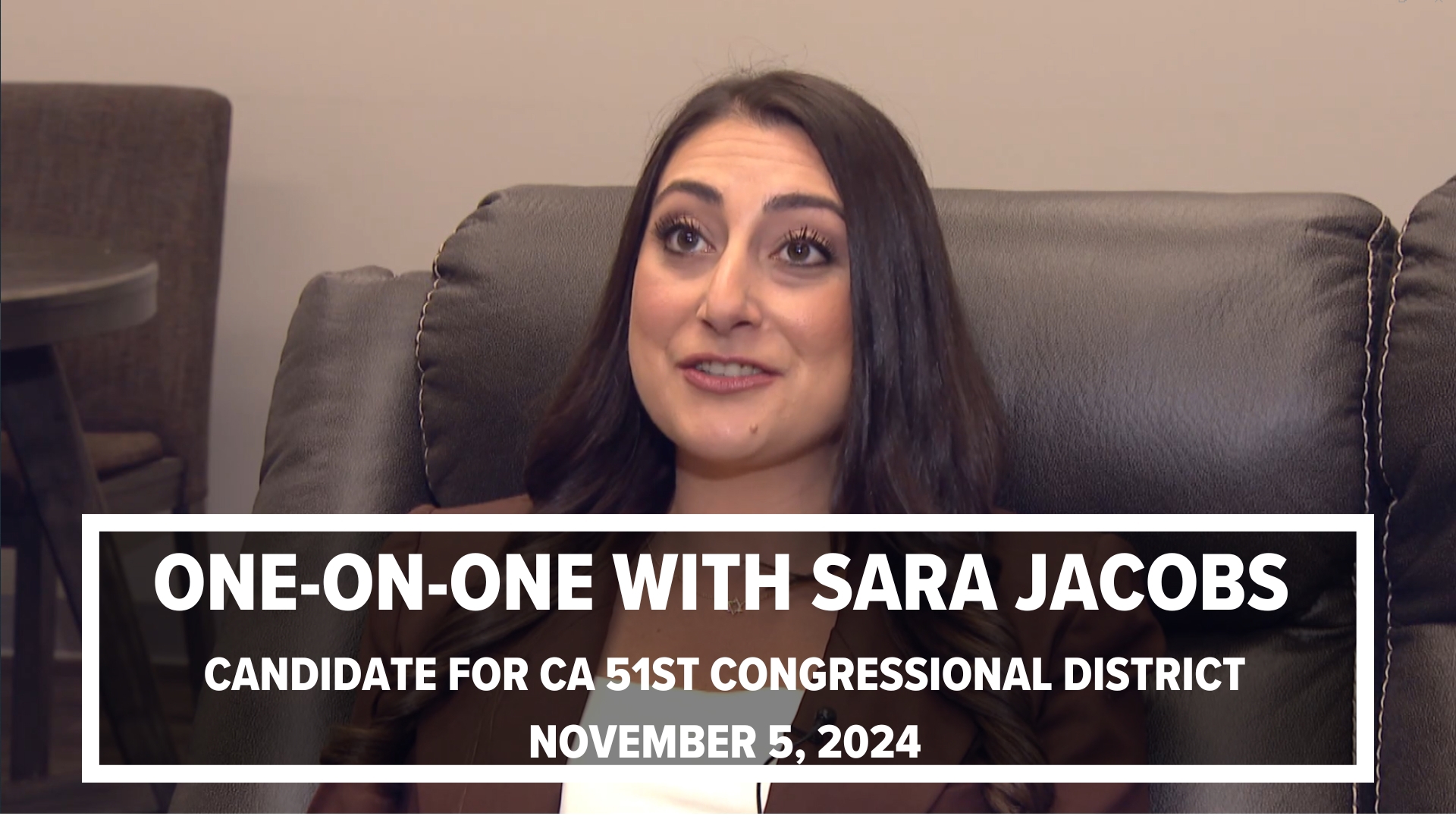 Incumbent Rep. Sara Jacobs sat down with CBS 8 to discuss her candidacy for California's 51st seat in the U.S. House of Representatives.