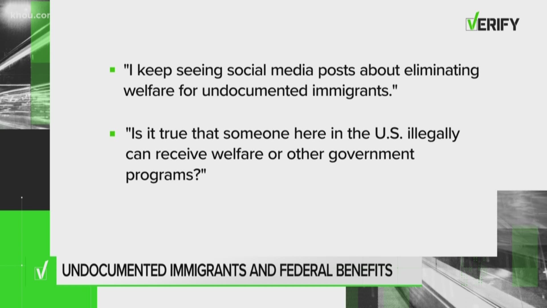 VERIFY Are undocumented immigrants eligible for federal benefits