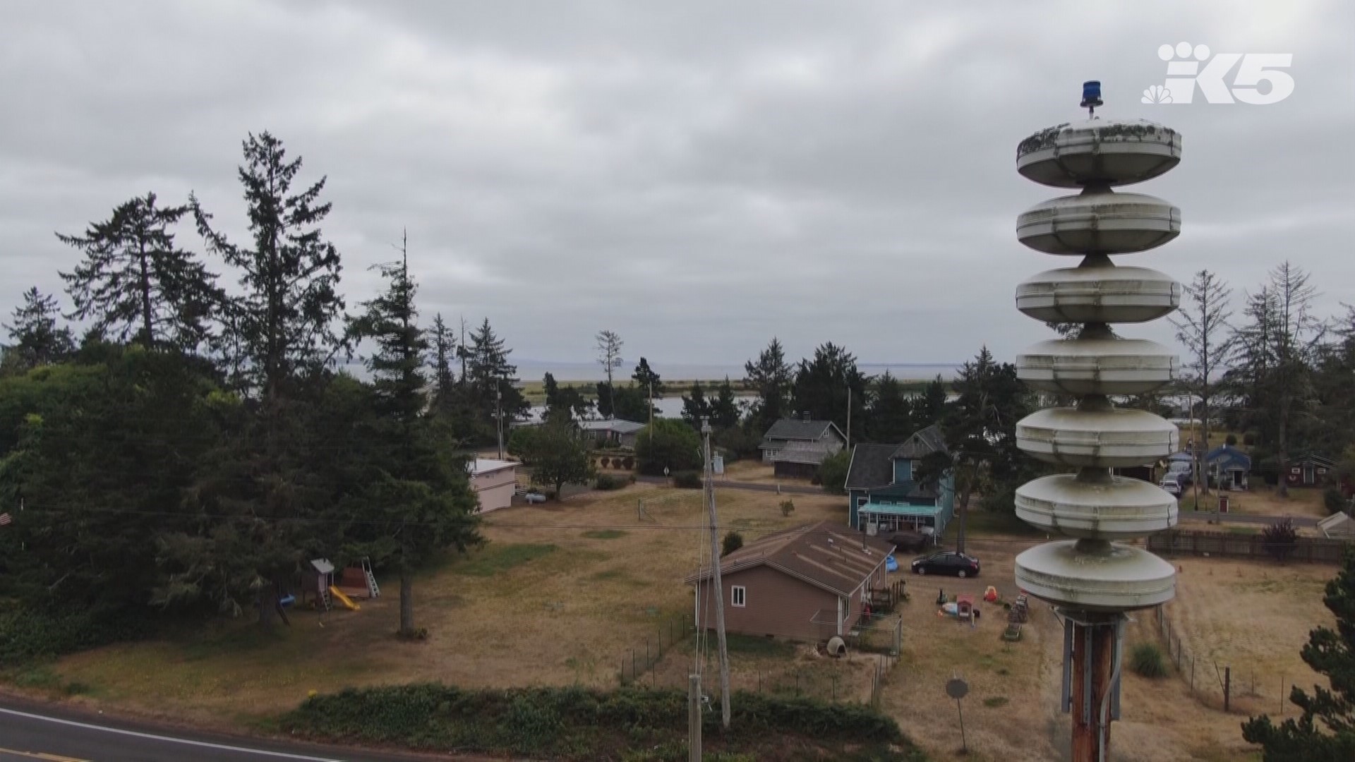 The towers are meant to be a meeting place in case a tsunami washes out major roads or blocks them with debris.