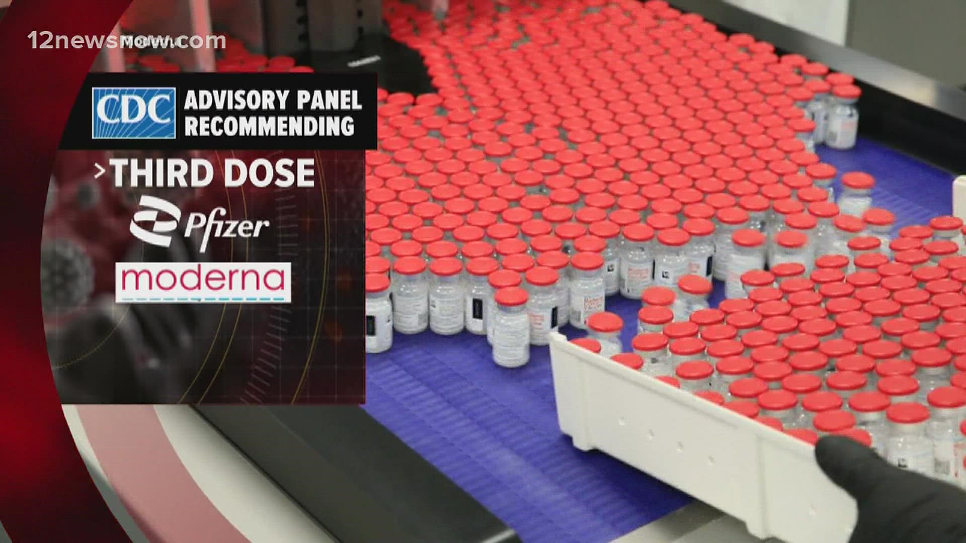 The Center for Disease control recommended a third dose of Pfizer and Moderna for some people with compromised immune systems.