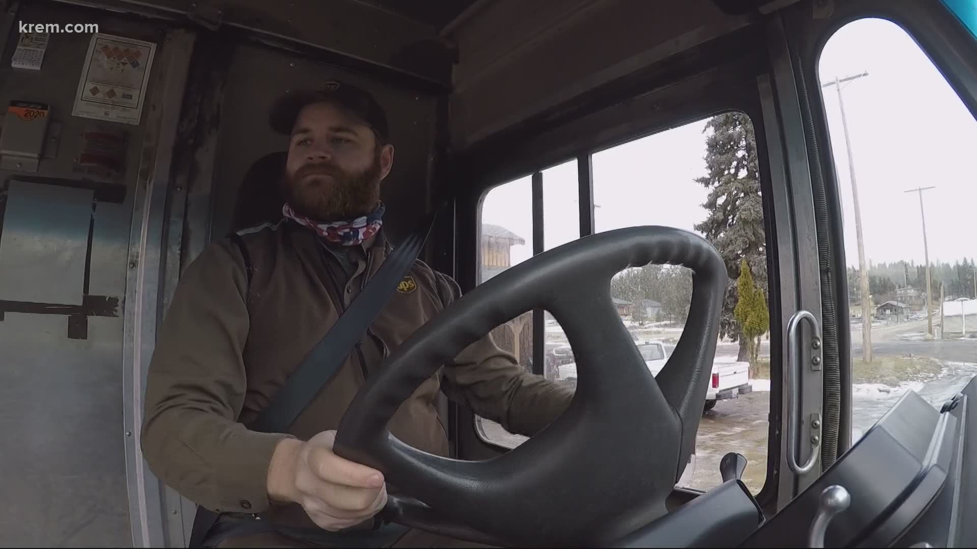 Levi Souder was driving a route he often does on an icy Spokane morning, when he heard a woman call out for help. His decision to act saved her life.