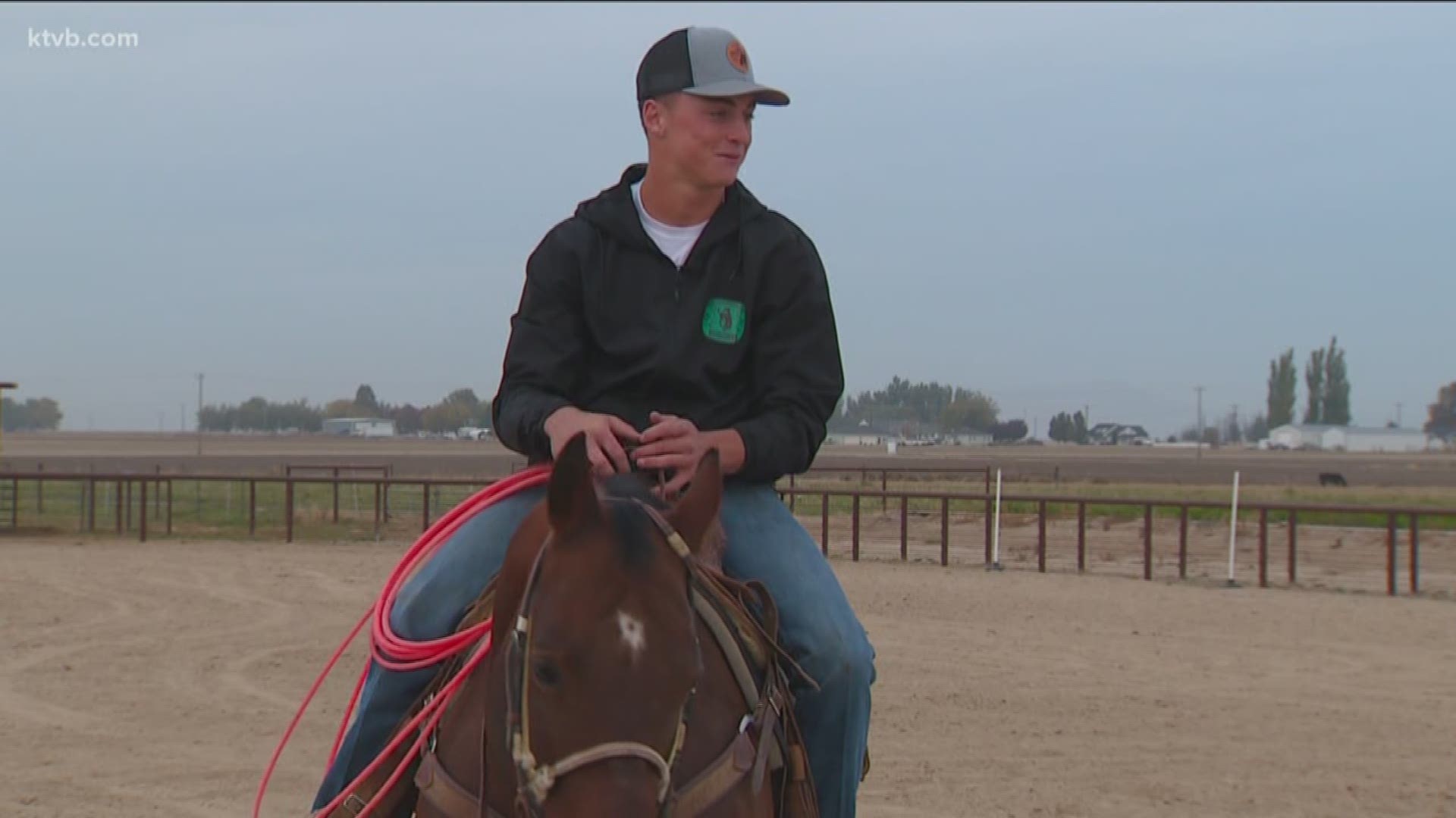 The UC-Davis commit has a special talent away from the gridiron. This summer, Larison earned a state championship in steer wrestling.