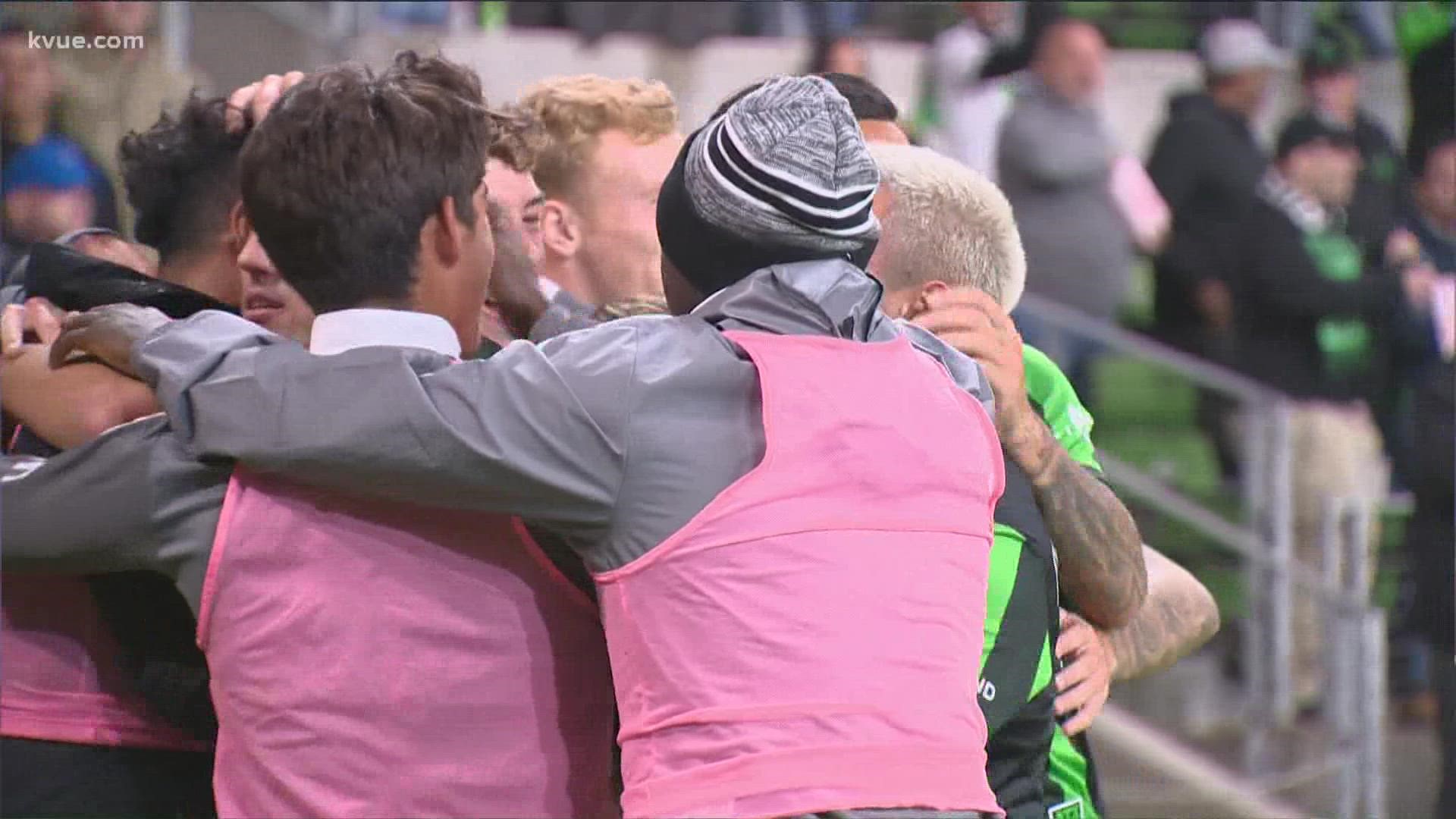 Stroud said he was happy he got his chance to score at the final home match of the club's inaugural season.