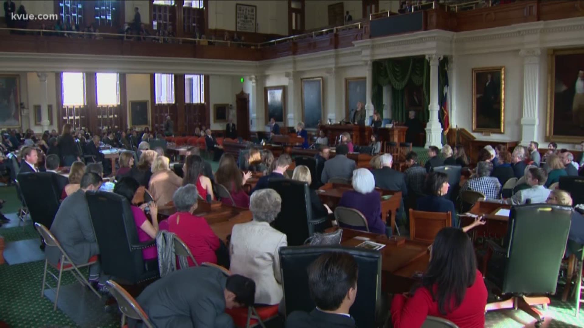 Since Patrick wasn't here today, Senator Jane Nelson from North Texas became the first woman to ever gavel the senate into session.