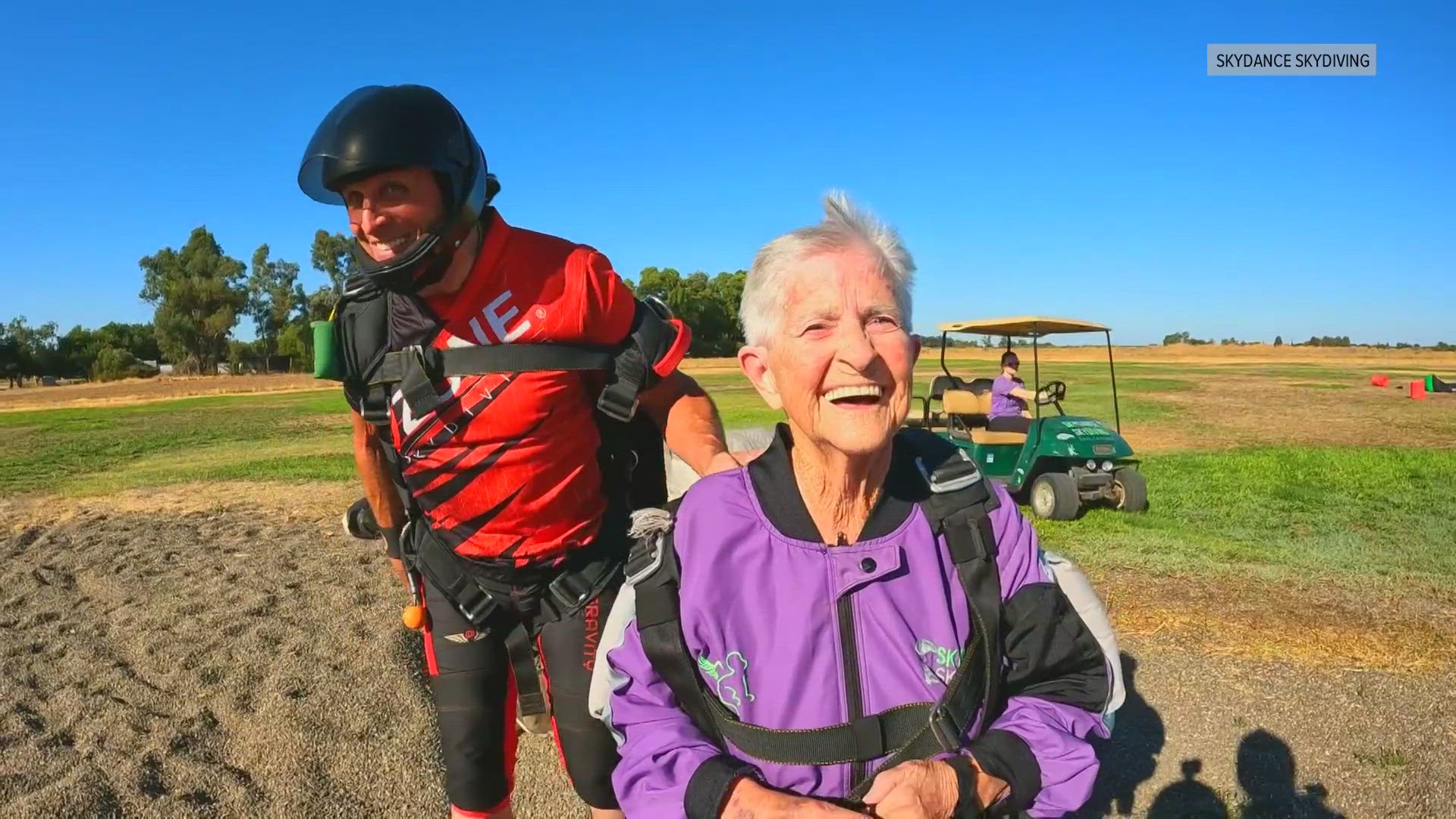 A Dunnigan woman, Shirley Tuter, went skydiving Aug. 16, 2024, for her 90th birthday at SkyDance SkyDiving in Davis.