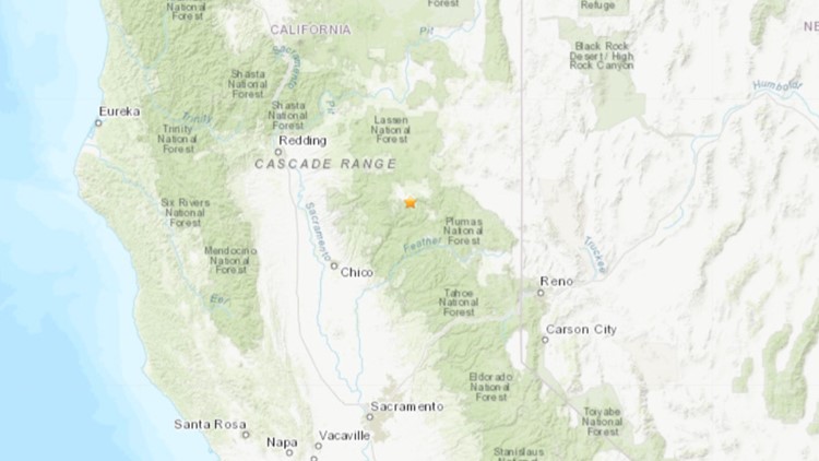 M5.5 earthquake strikes north of Chico