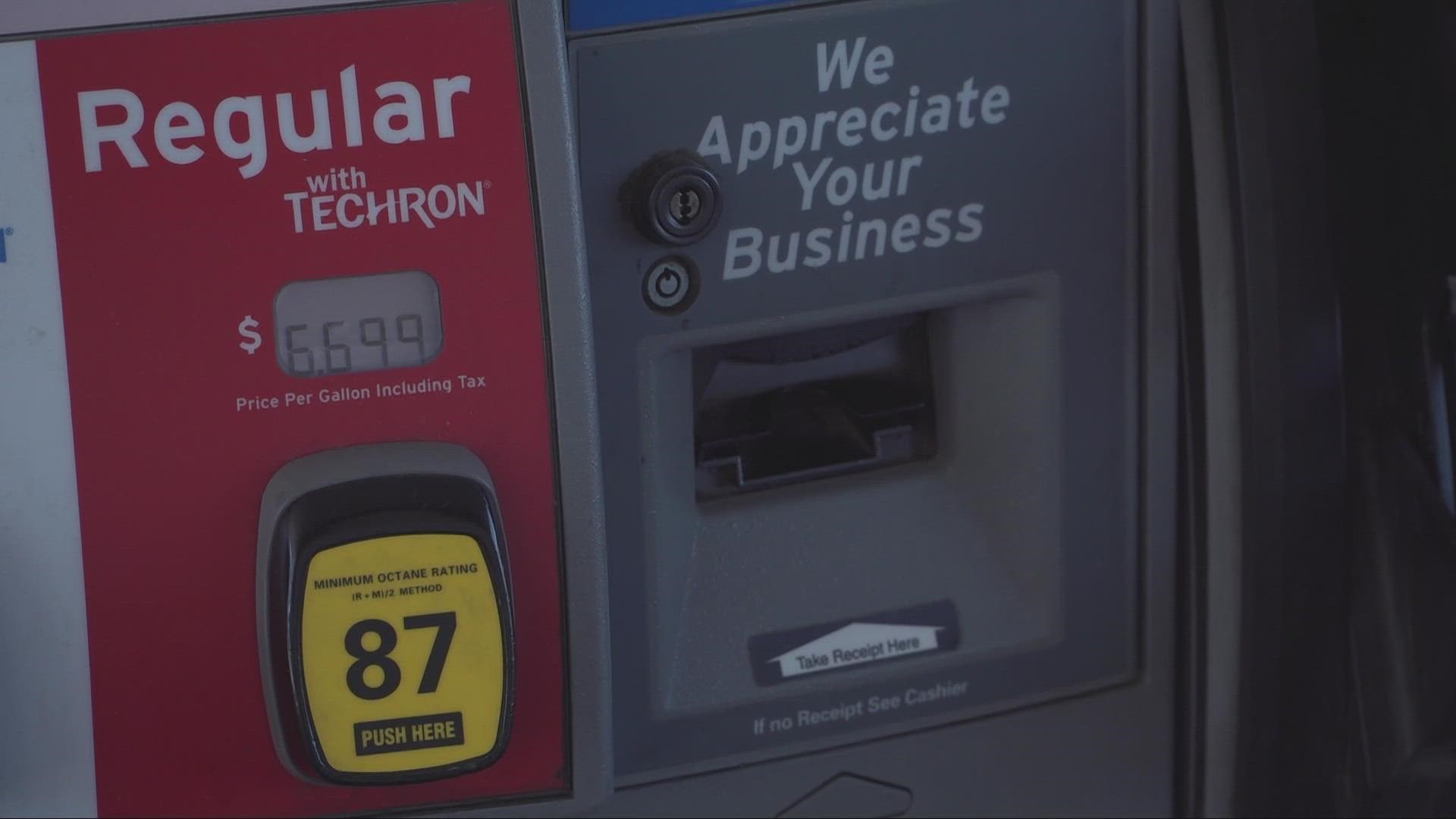Gas prices in Northern California skyrocketed once again, surpassing $6 per gallon and nearing $7 per gallon at some gas stations in Sacramento.