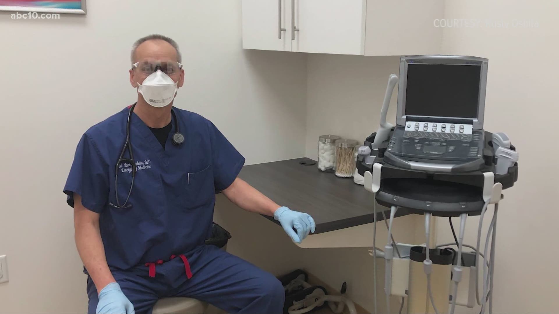 Dr. Rusty Oshita said his team was originally going to New York to treat coronavirus patients, but changed plans when California models show when cases would peak.