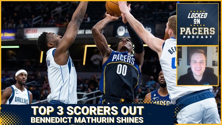 Bennedict Mathurin shines as Indiana Pacers lose to Dallas Mavericks without top 3 scorers