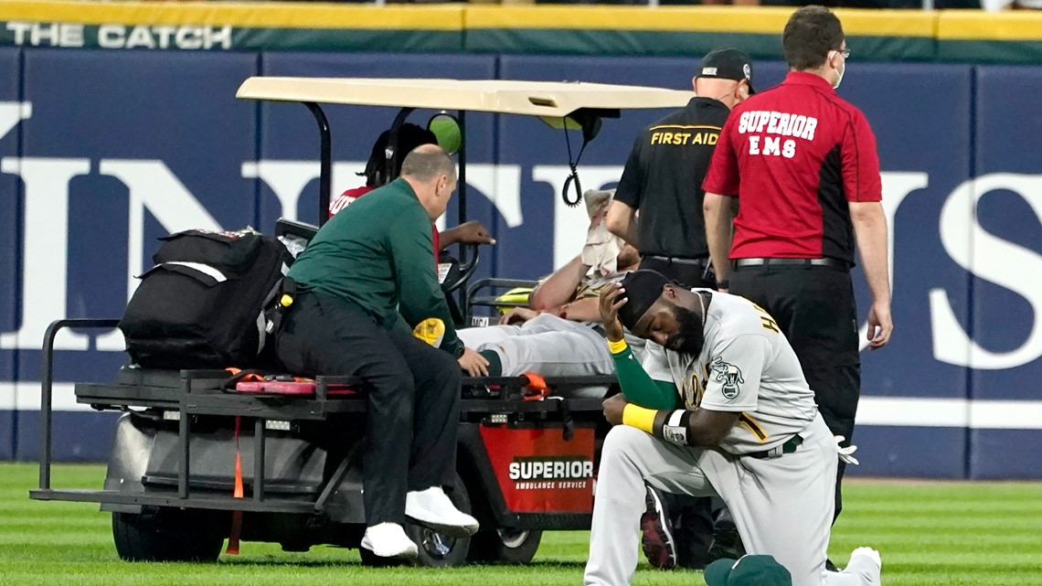 A's Pitcher Chris Bassitt Undergoes Successful Surgery After Being Hit in  Face by Line Drive – NBC Chicago