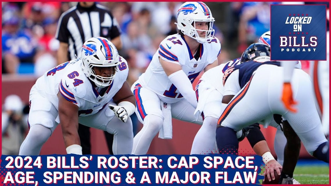 Buffalo Bills 2024 Roster cap space, positional spending, average age