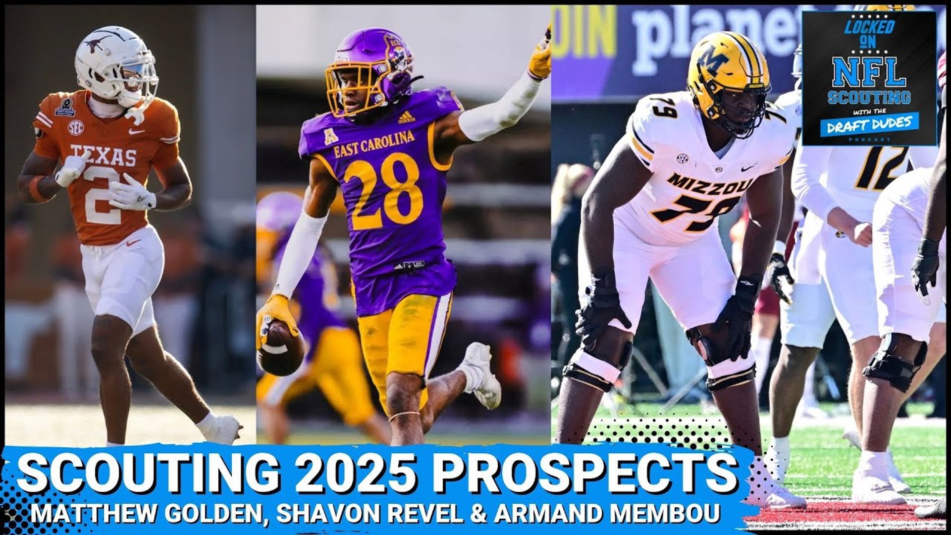 2025 NFL Draft Prospect Scouting Matthew Golden, Shavon Revel and