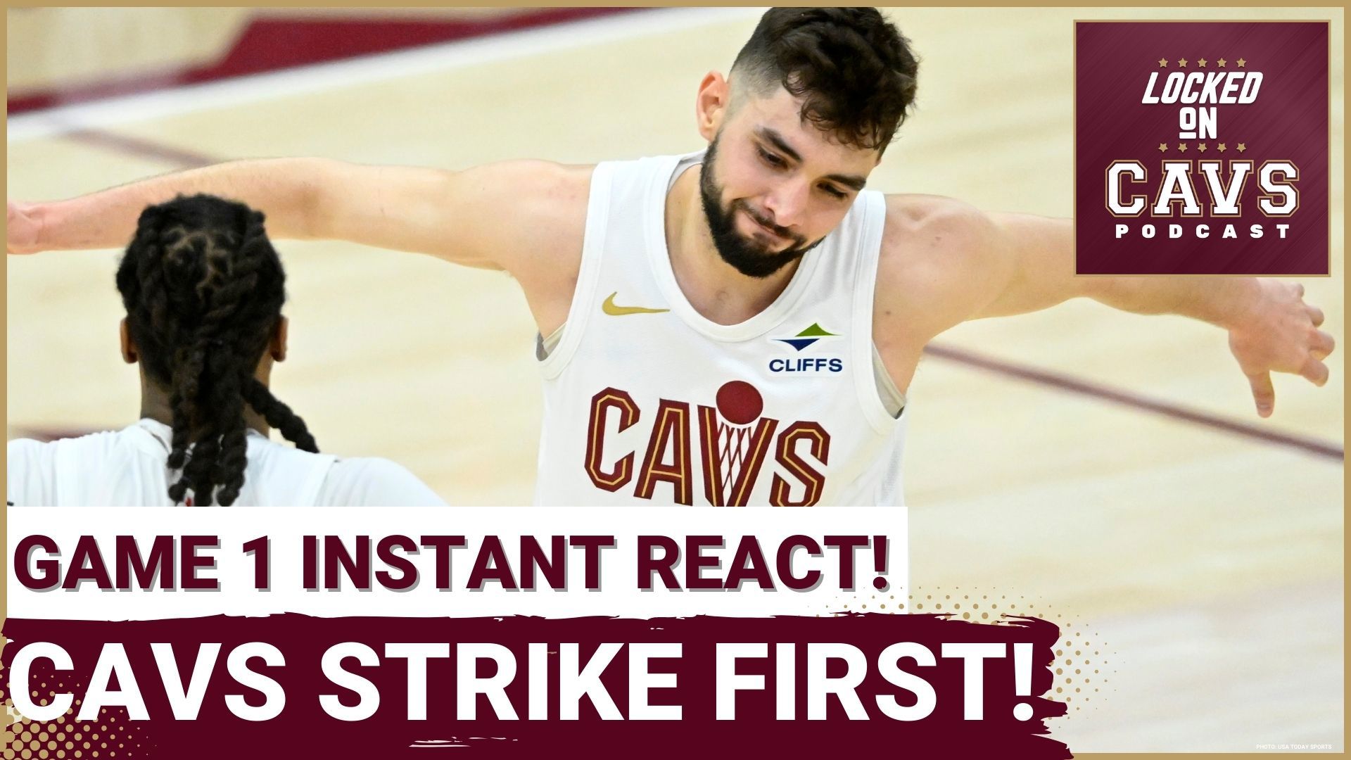 The Cleveland Cavaliers defeated the Miami Heat in Game 1 on Sunday behind big games from Ty Jerome, Donovan Mitchell and Darius Garland.