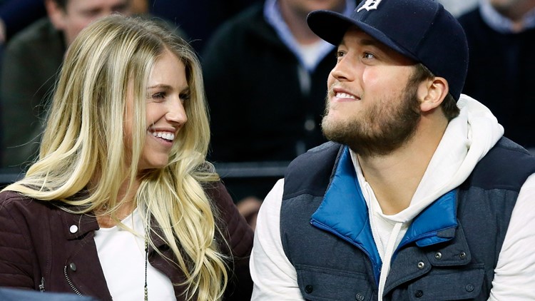 Matthew Stafford's wife apologizes for hurling pretzel at 49ers fan Monday night