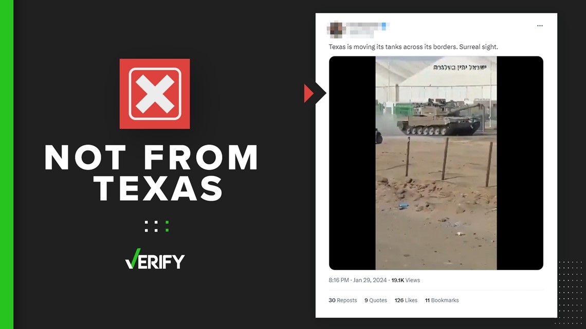 Video of military tanks wasn’t taken in Texas | cbs8.com
