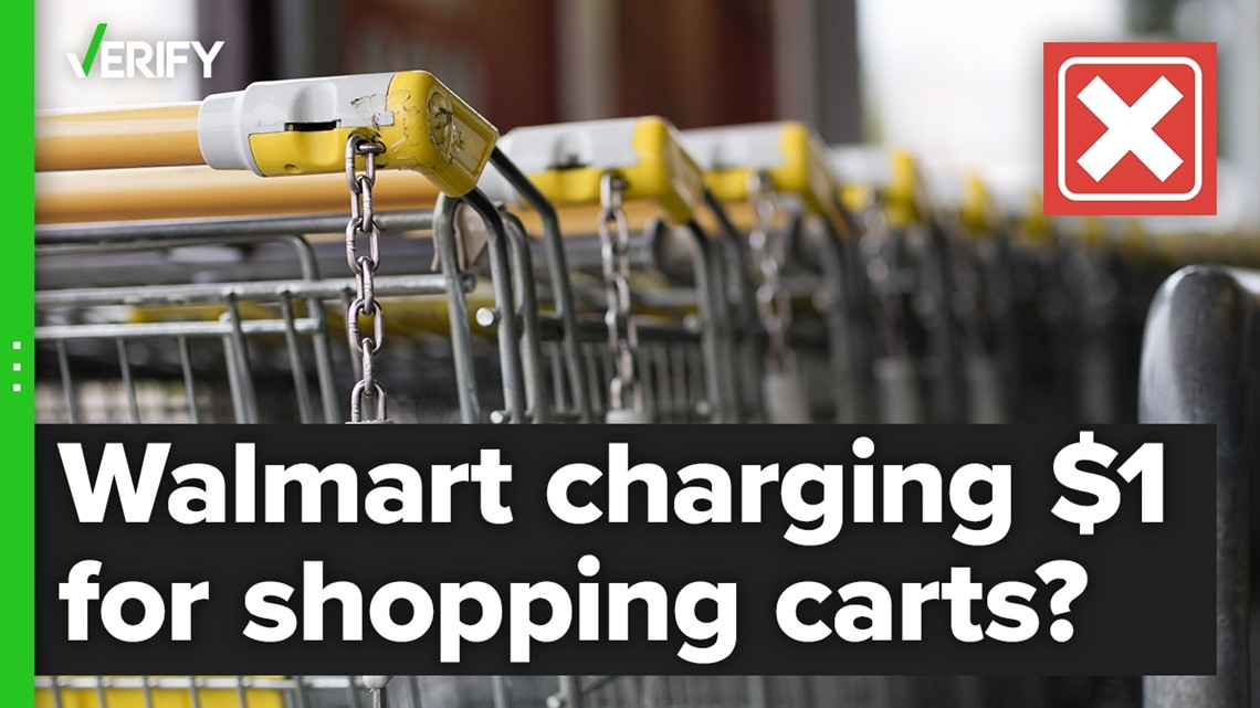 No, Walmart is not charging $1 to use shopping carts
