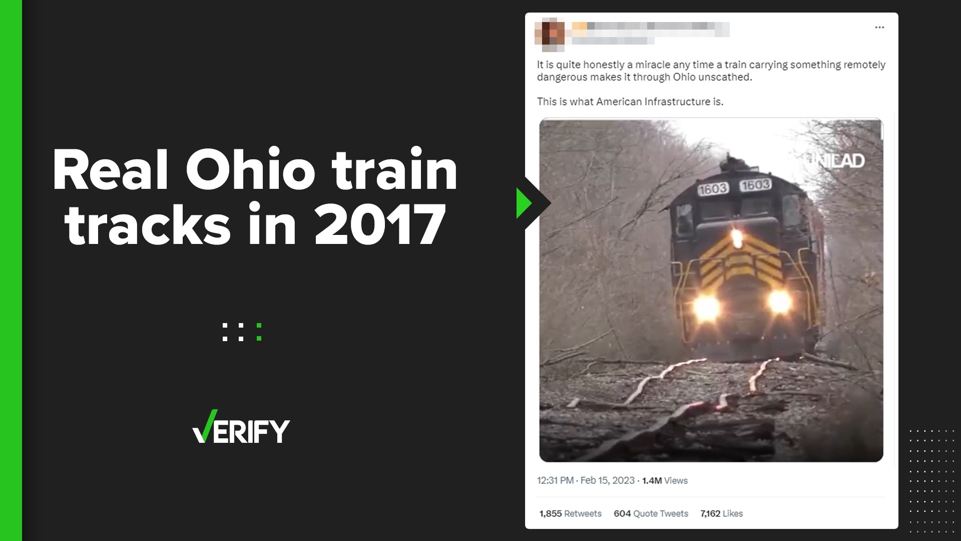 A video shared after the East Palestine derailment does show a train navigating “bendy” tracks in Ohio. The video is from 2017 and the tracks have been repaired.