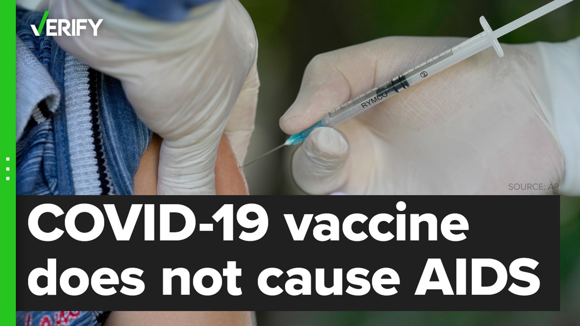 Neither AIDS nor HIV can be spread through the COVID-19 vaccine.
