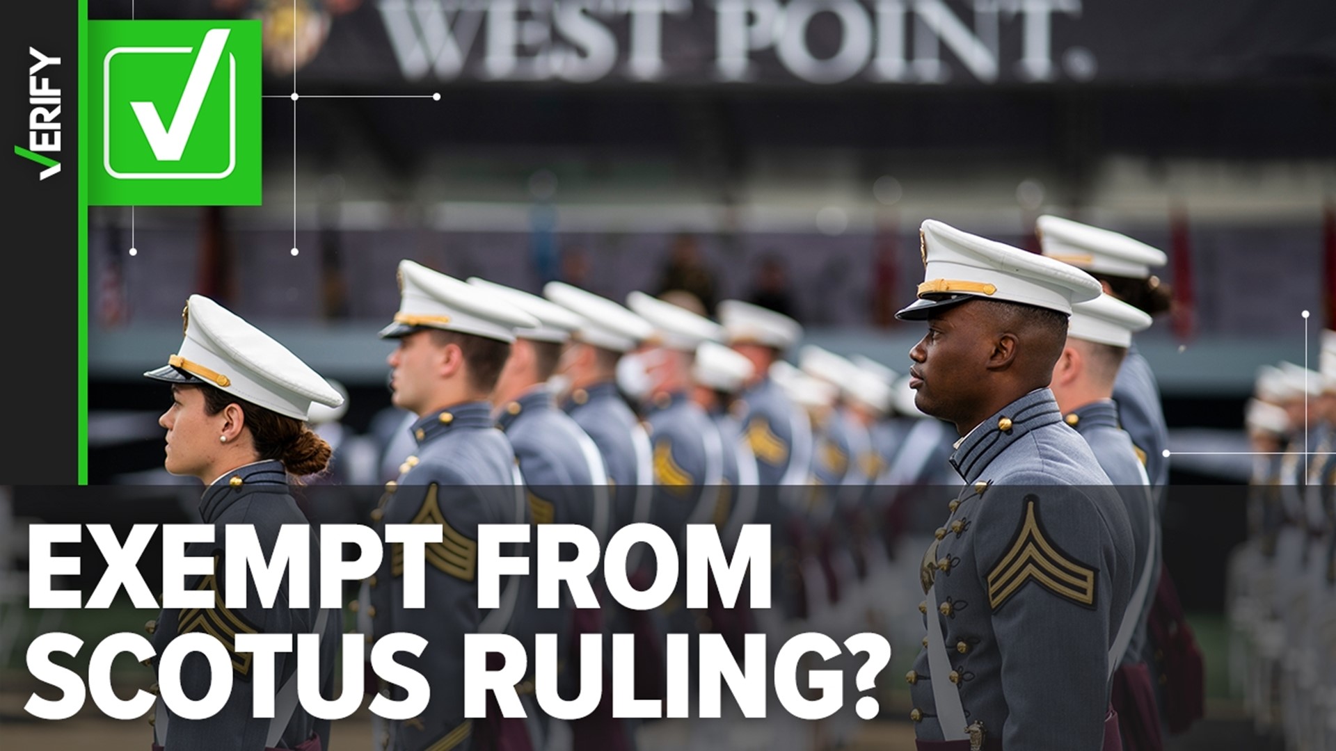 Supreme Court Chief Justice John Roberts wrote that military academies like West Point are exempt from the opinion on race-based admissions being unconstitutional.