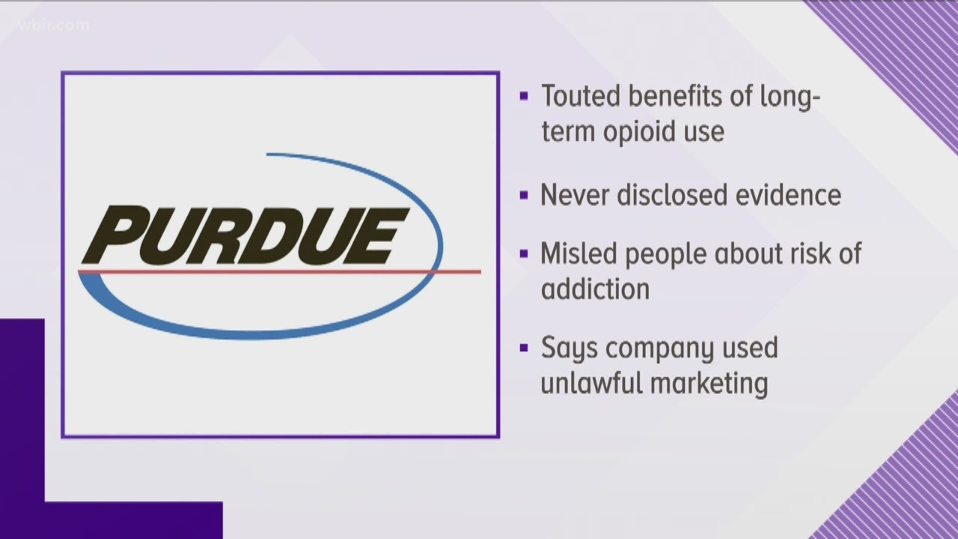 'Profits over people' State's lawsuit against Purdue Pharma now open