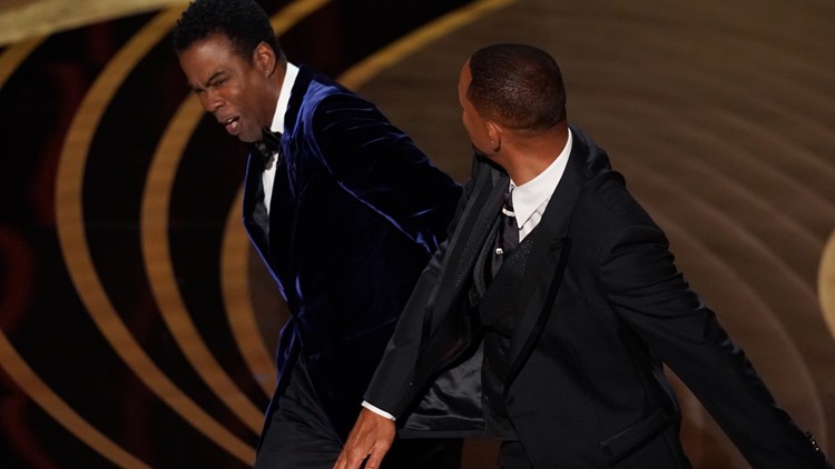 Will Smith hits Chris Rock on Oscars stage after joke about Jada Pinkett-Smith